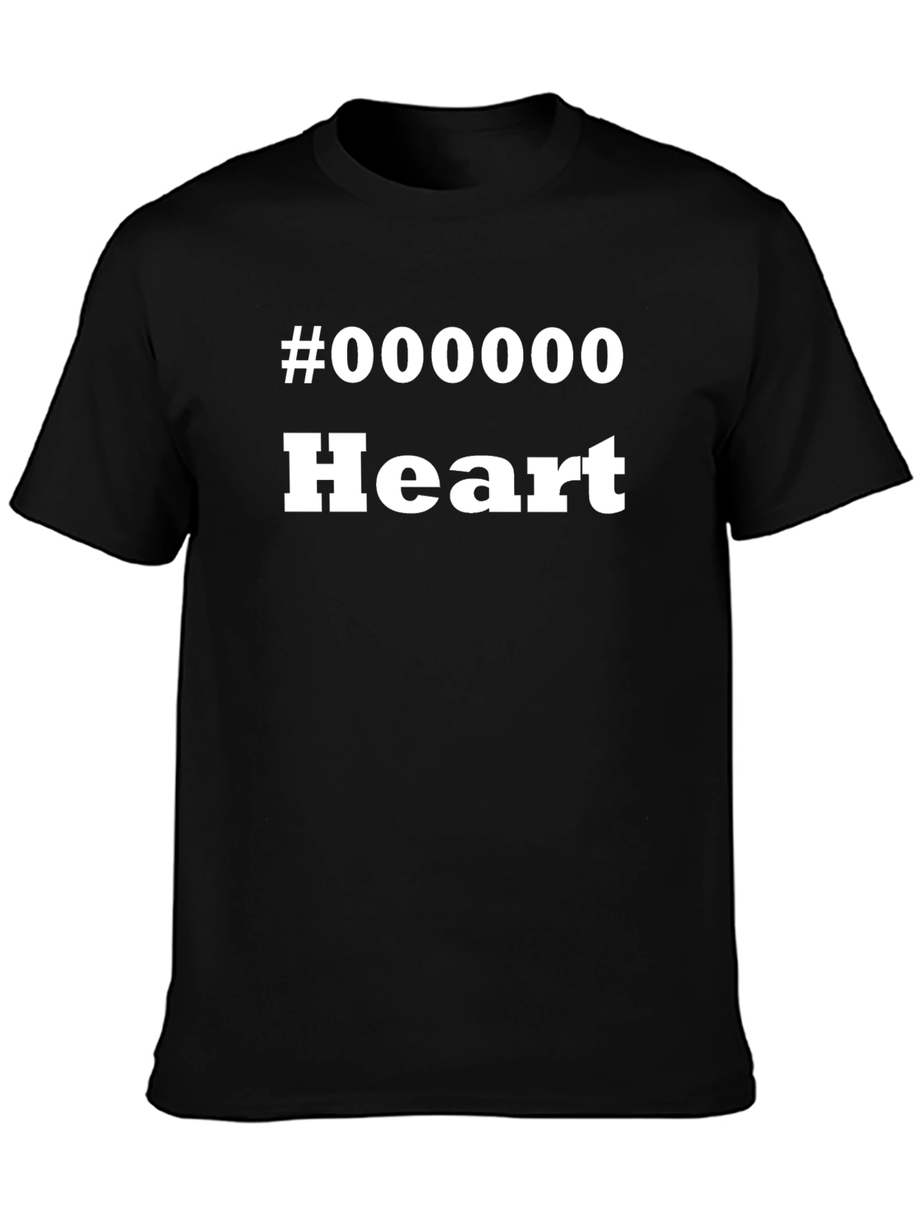 Black Heart T-Shirt: #000000 Graphic Tee
