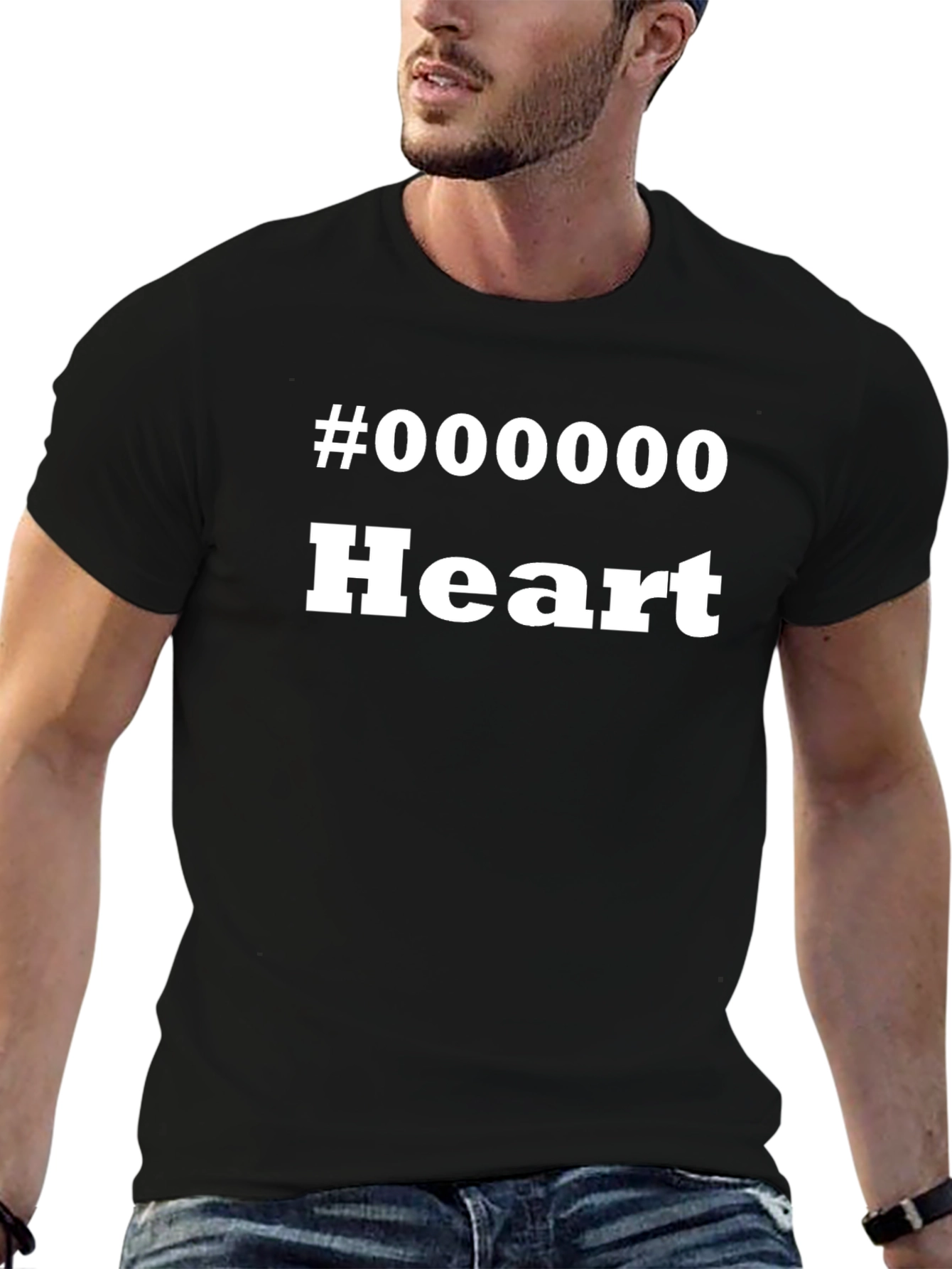 Black Heart T-Shirt: #000000 Graphic Tee