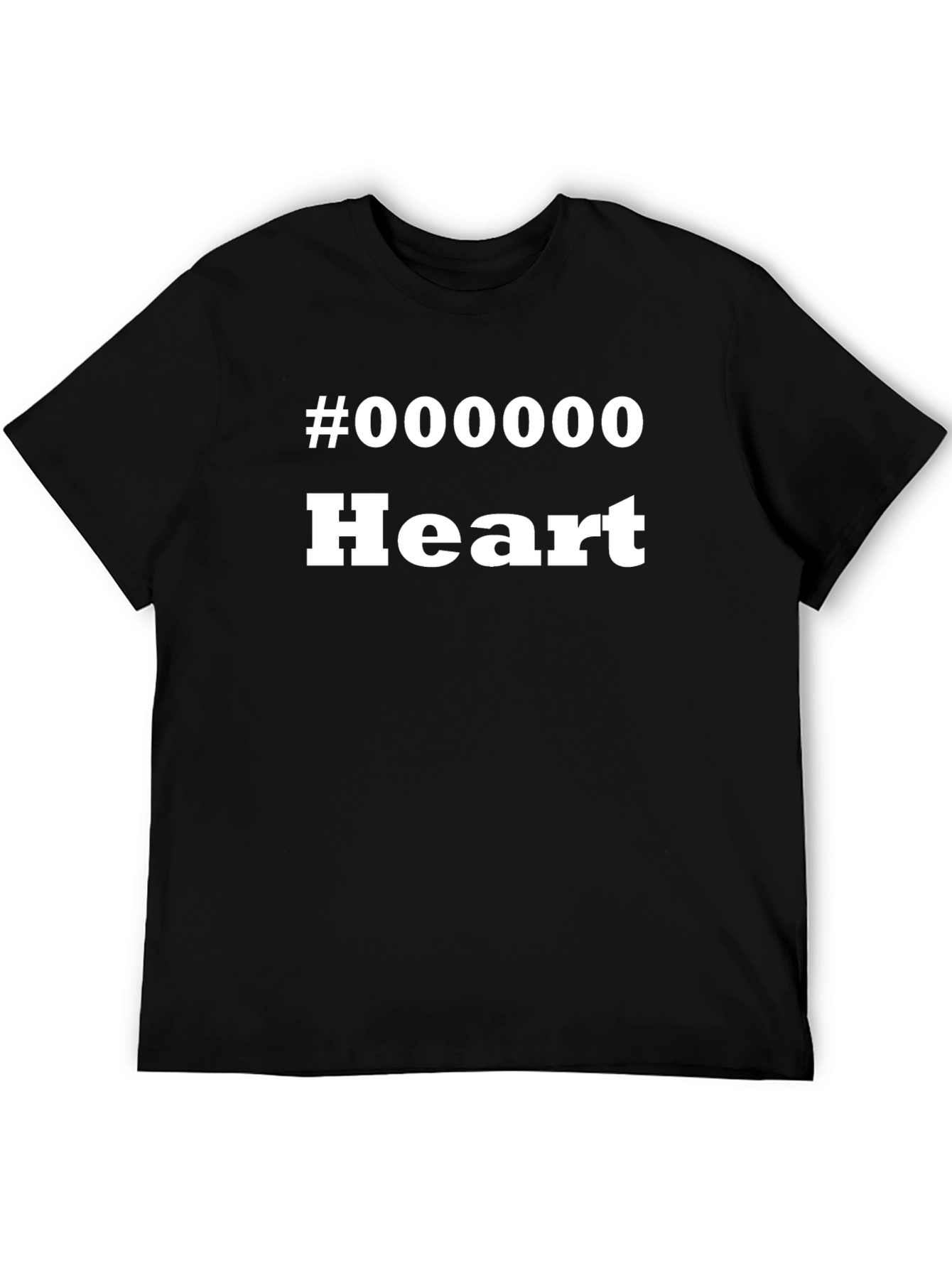 Black Heart T-Shirt: #000000 Graphic Tee