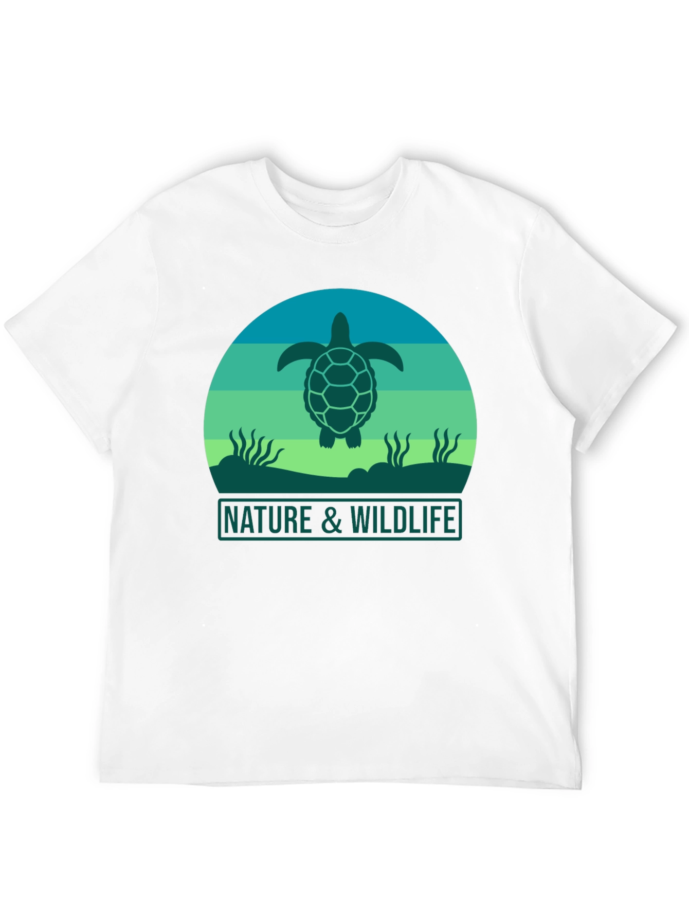 Nature & Wildlife Turtle Graphic Tee - Black