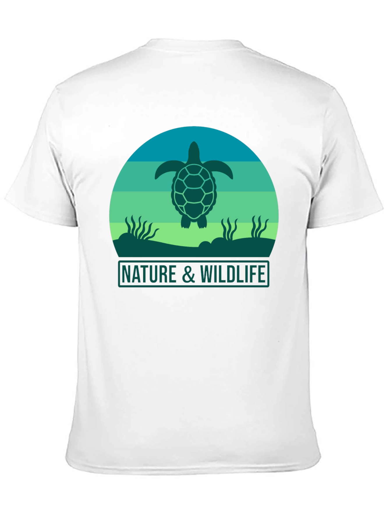 Nature & Wildlife Turtle Graphic Tee - Black