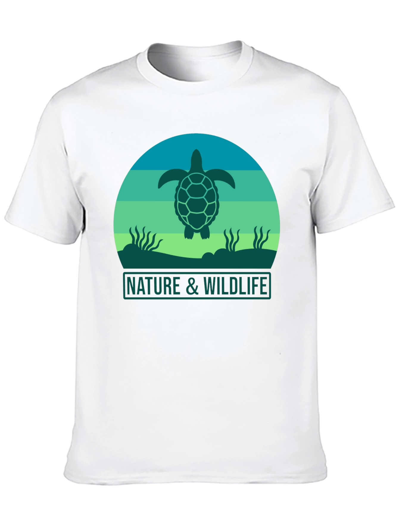 Nature & Wildlife Turtle Graphic Tee - Black
