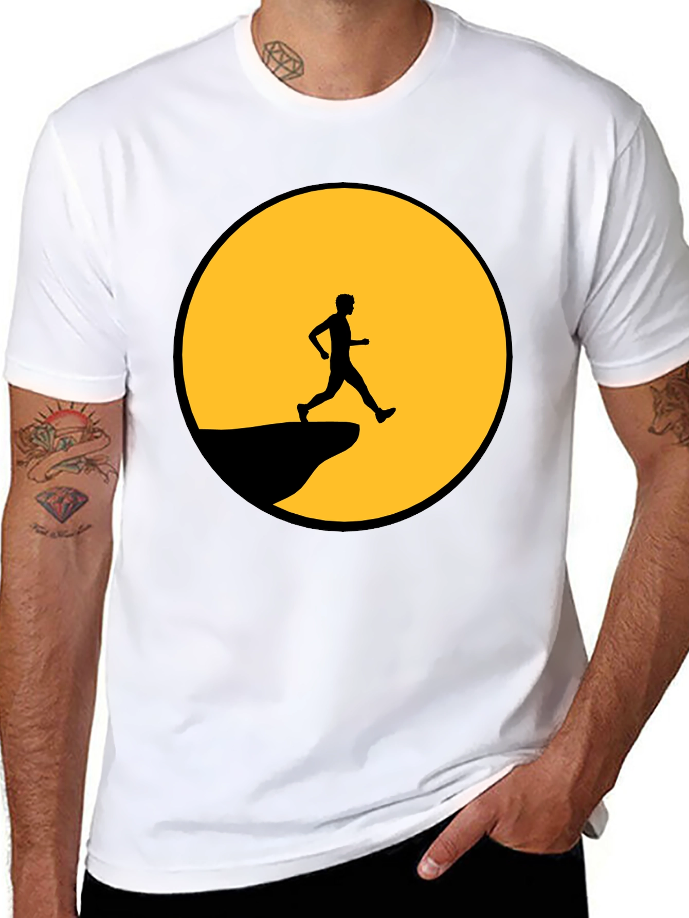 Man on the Moon Graphic Tee - Black