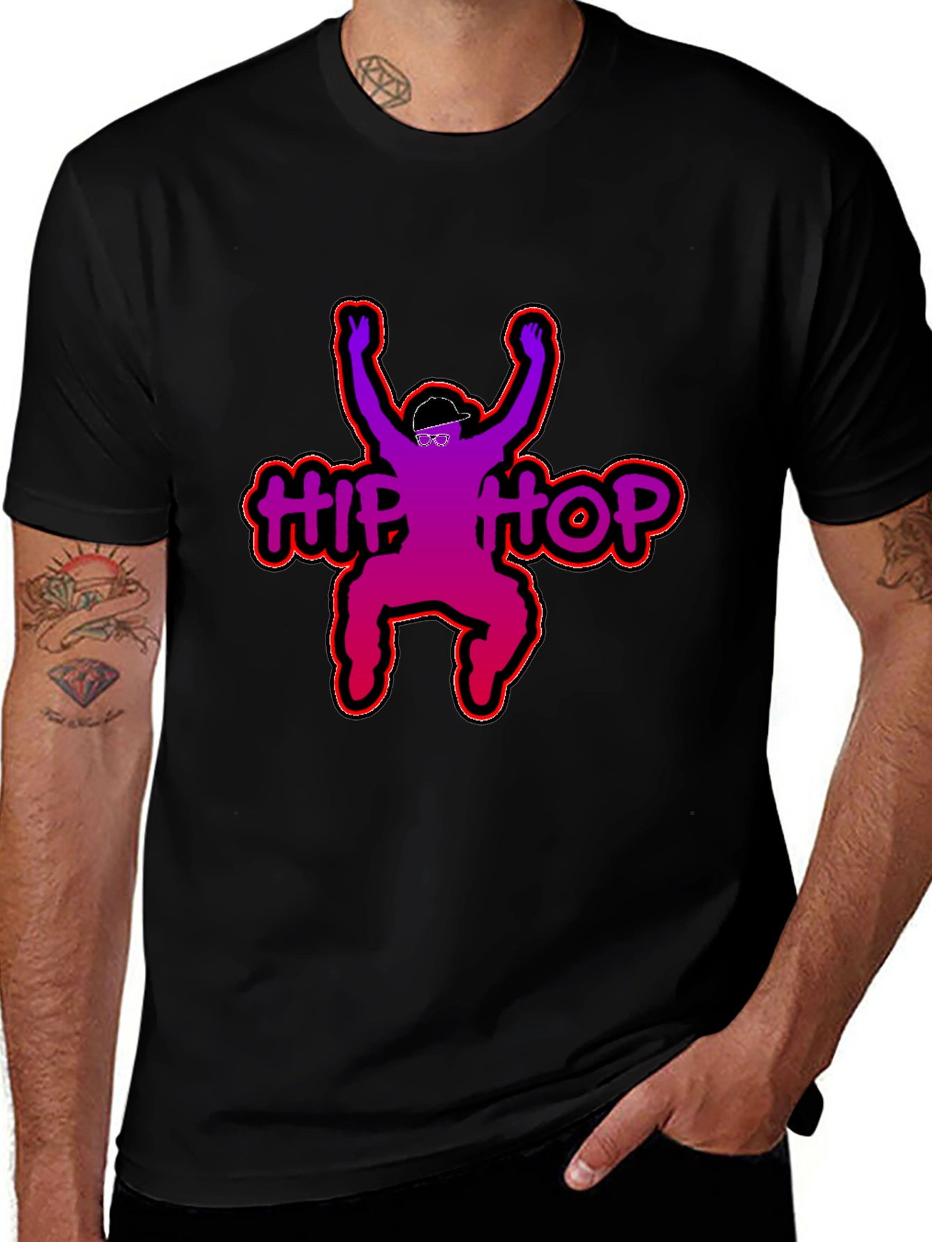 Hip Hop Graphic Print T-Shirt