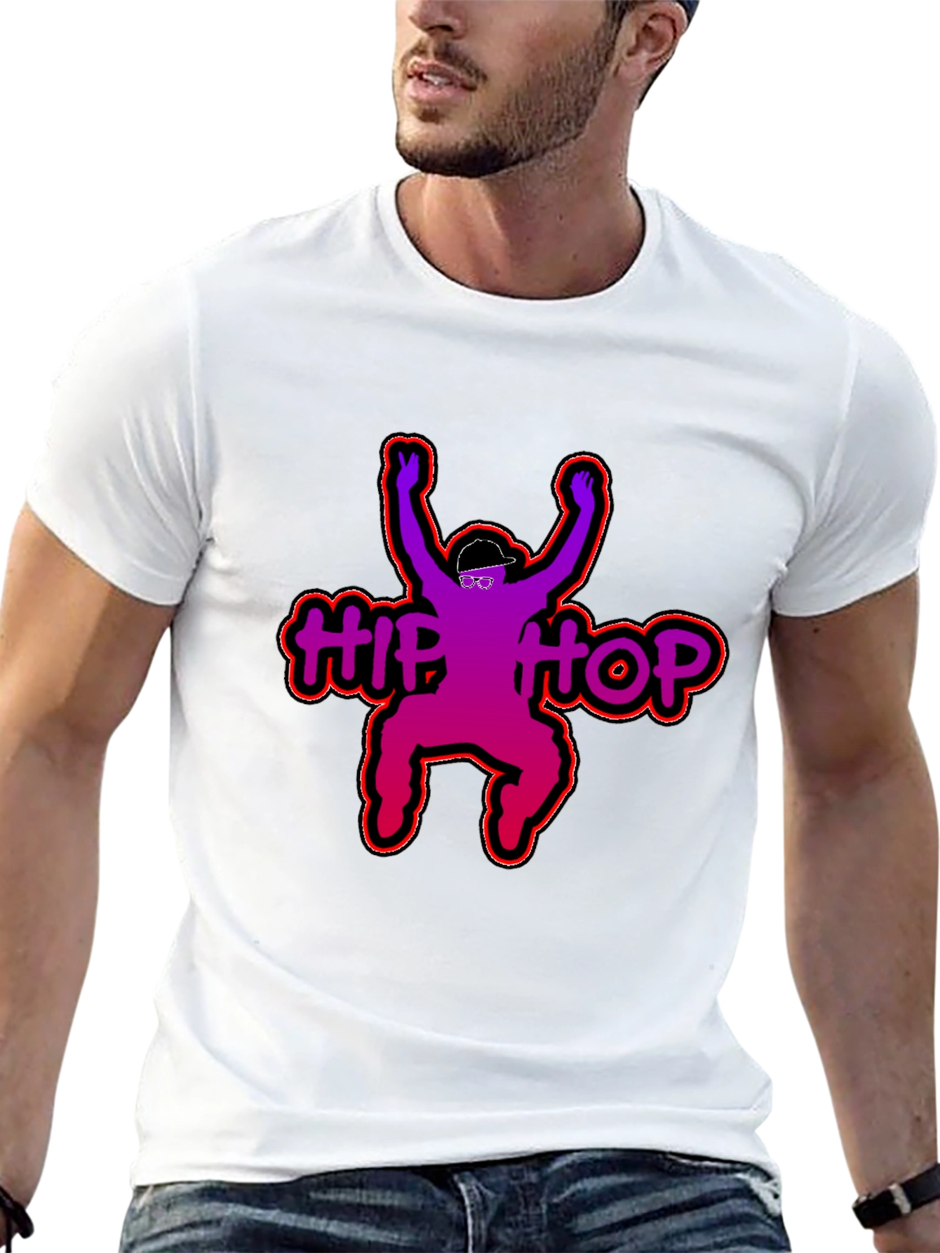 Hip Hop Graphic Print T-Shirt