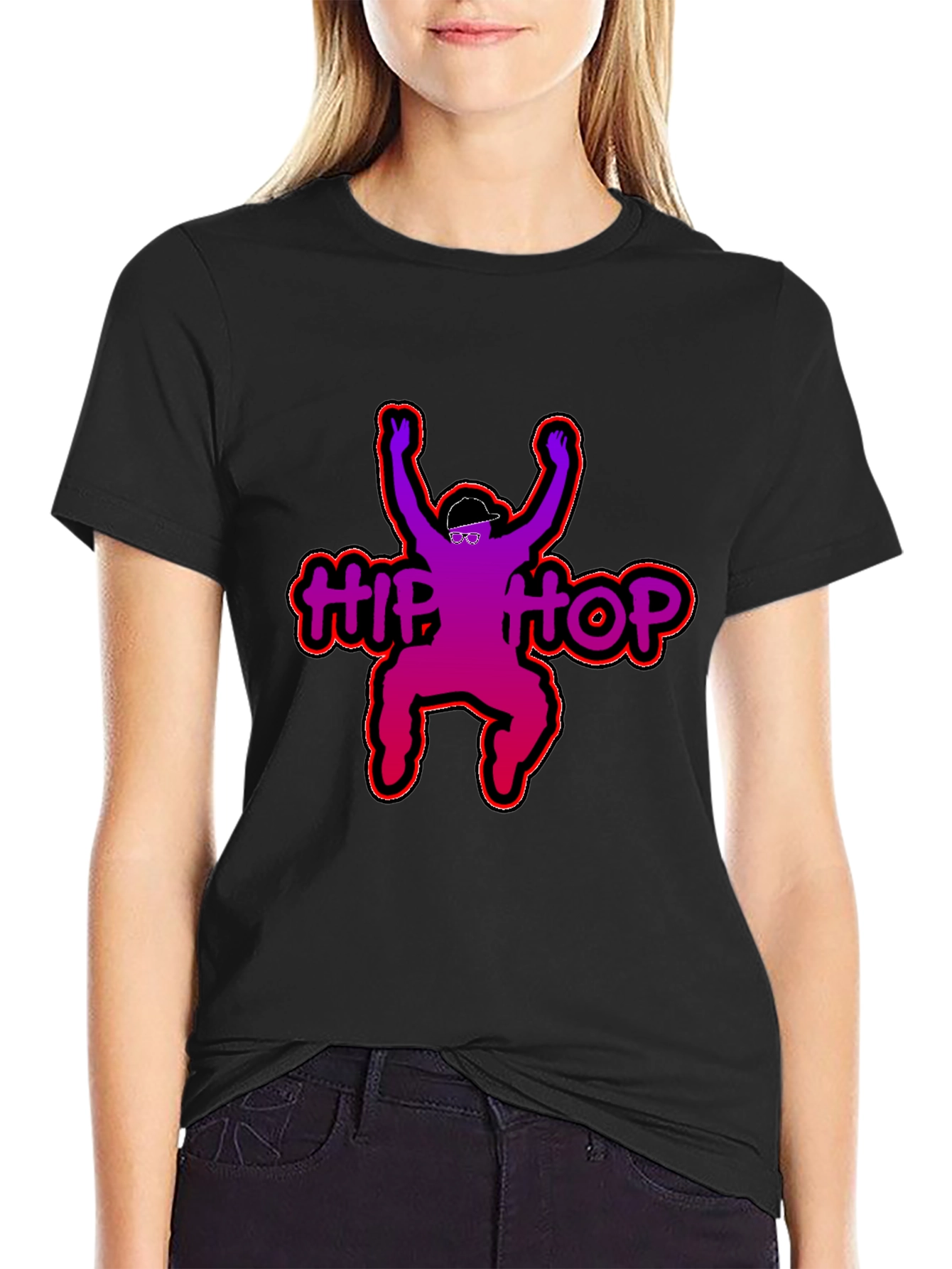 Hip Hop Graphic Print T-Shirt