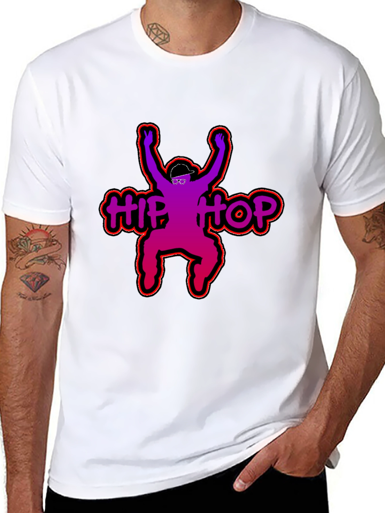 Hip Hop Graphic Print T-Shirt