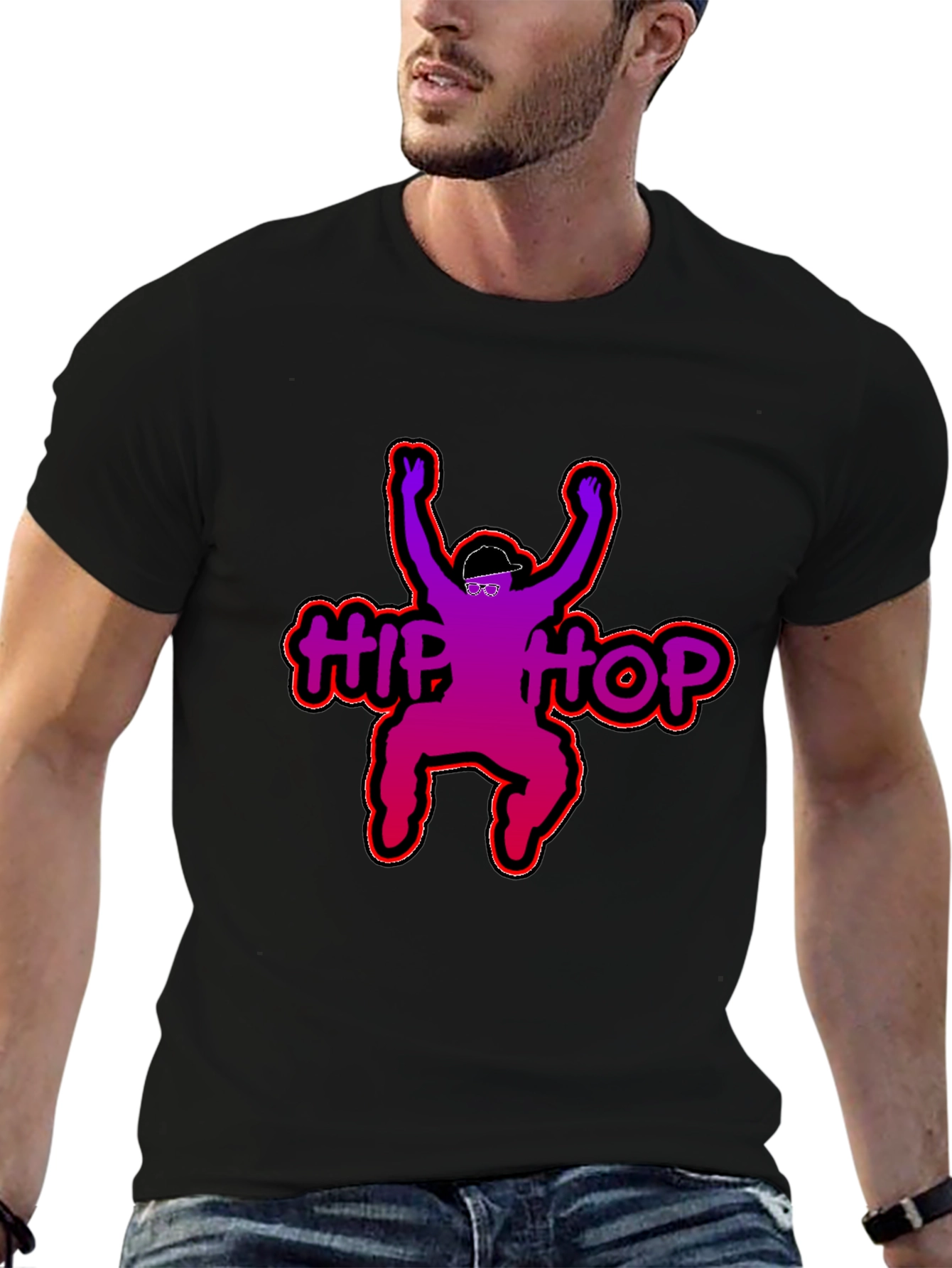Hip Hop Graphic Print T-Shirt