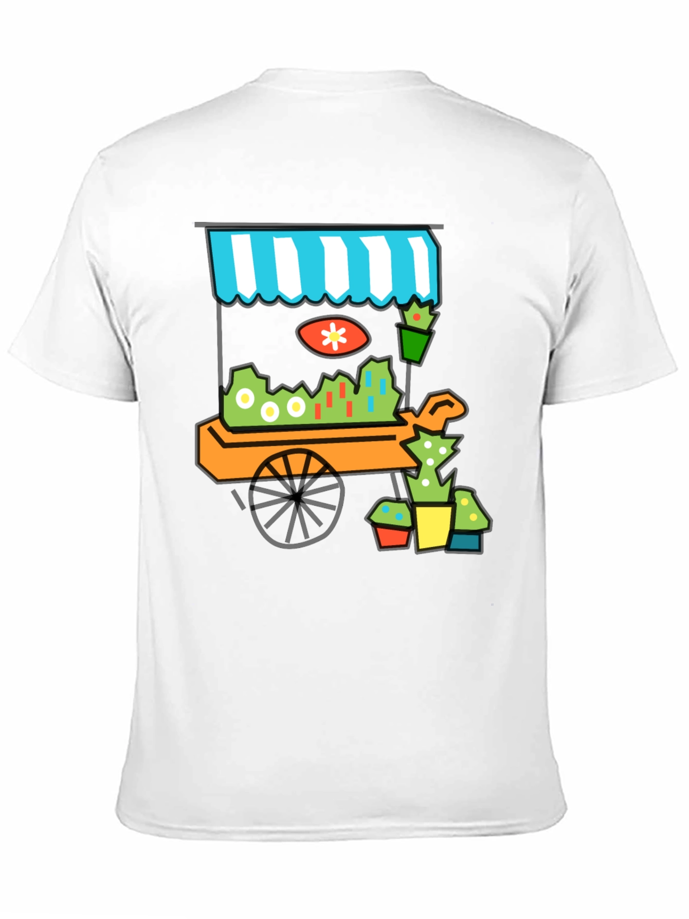 Cool Cactus Cart Black T-Shirt