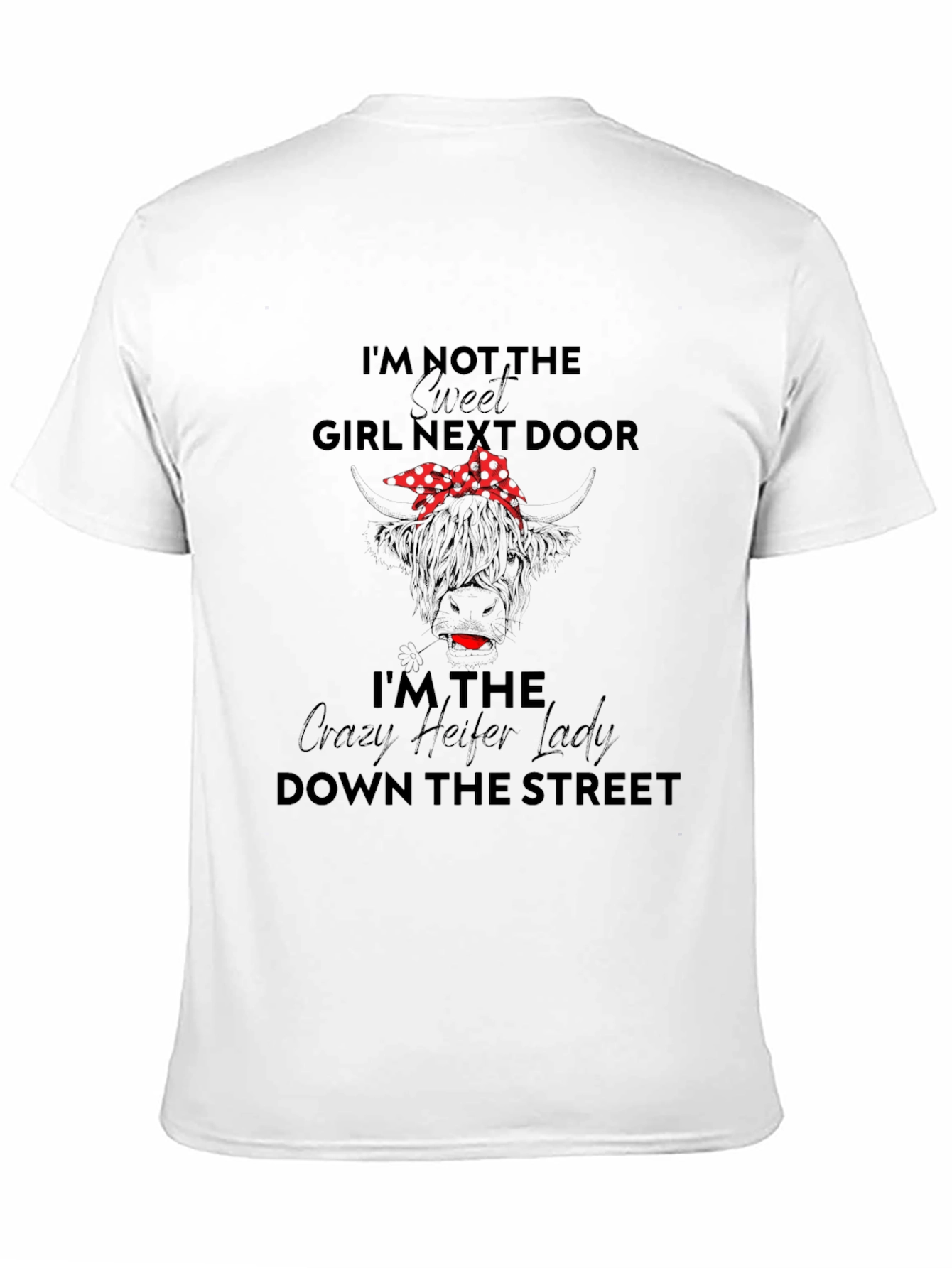 Crazy Heifer Lady Graphic Tee - Novelty Statement Shirt
