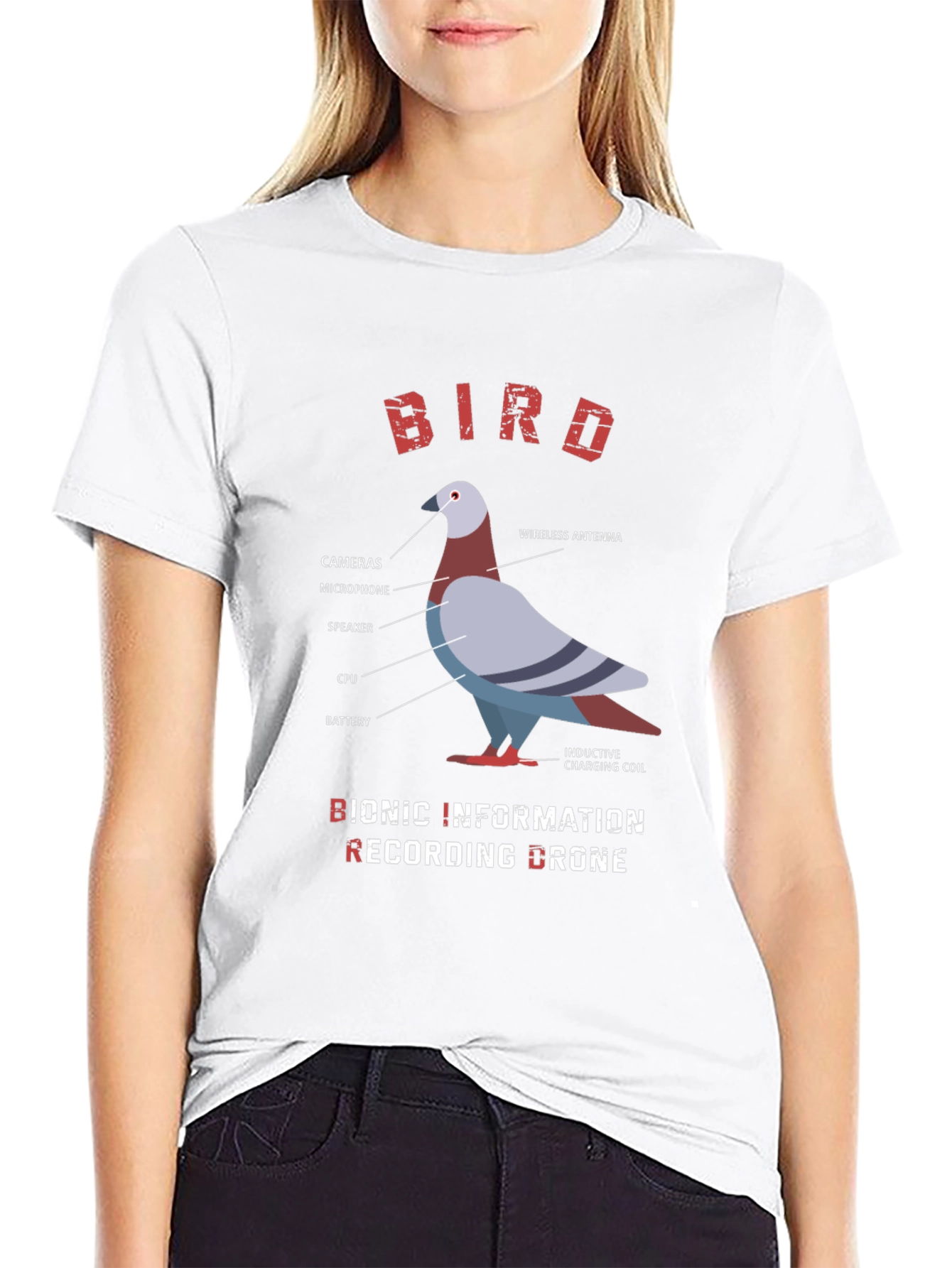 Bionic Bird Drone T-Shirt - Conspiracy Theory Tee