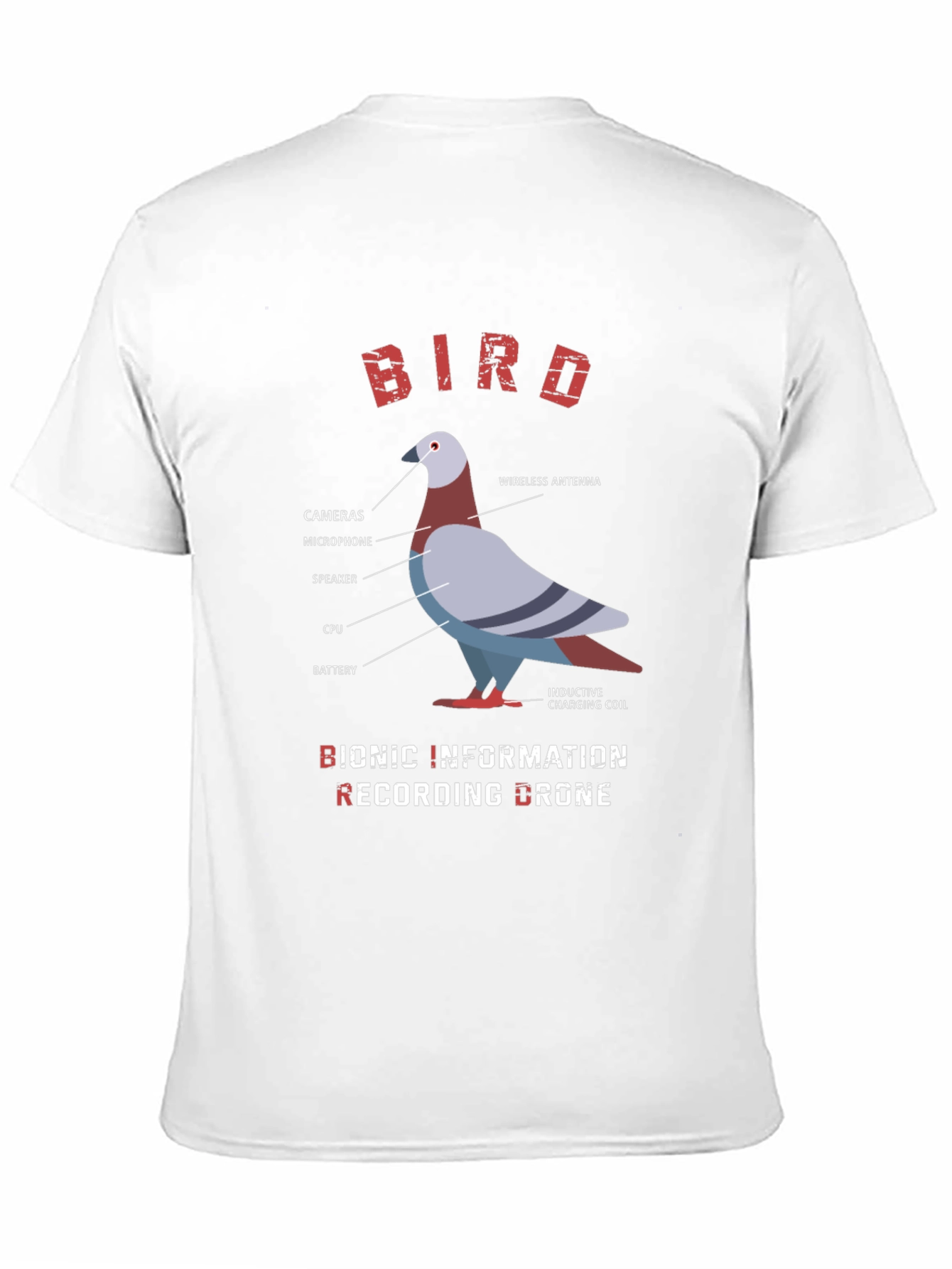 Bionic Bird Drone T-Shirt - Conspiracy Theory Tee