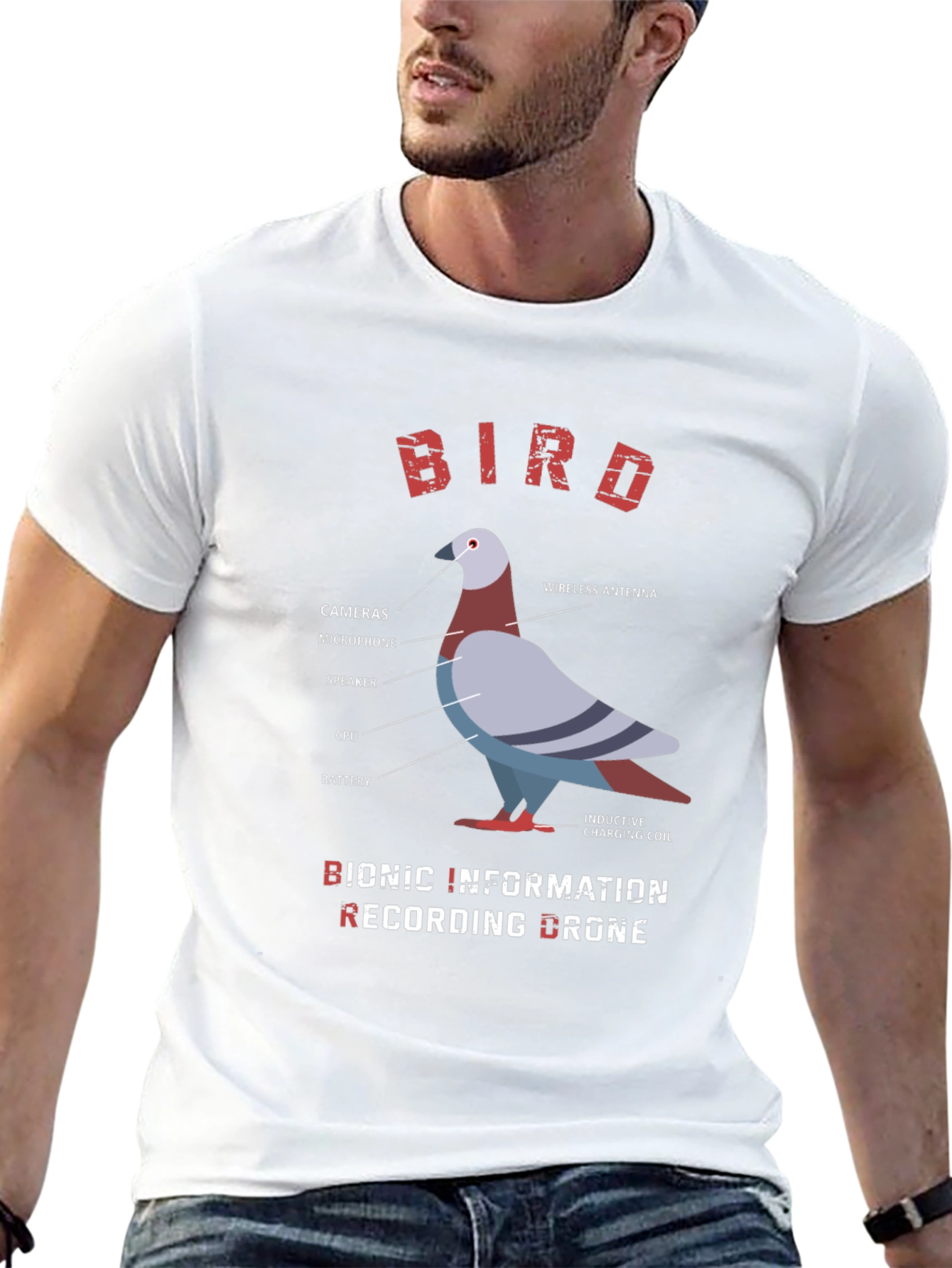 Bionic Bird Drone T-Shirt - Conspiracy Theory Tee