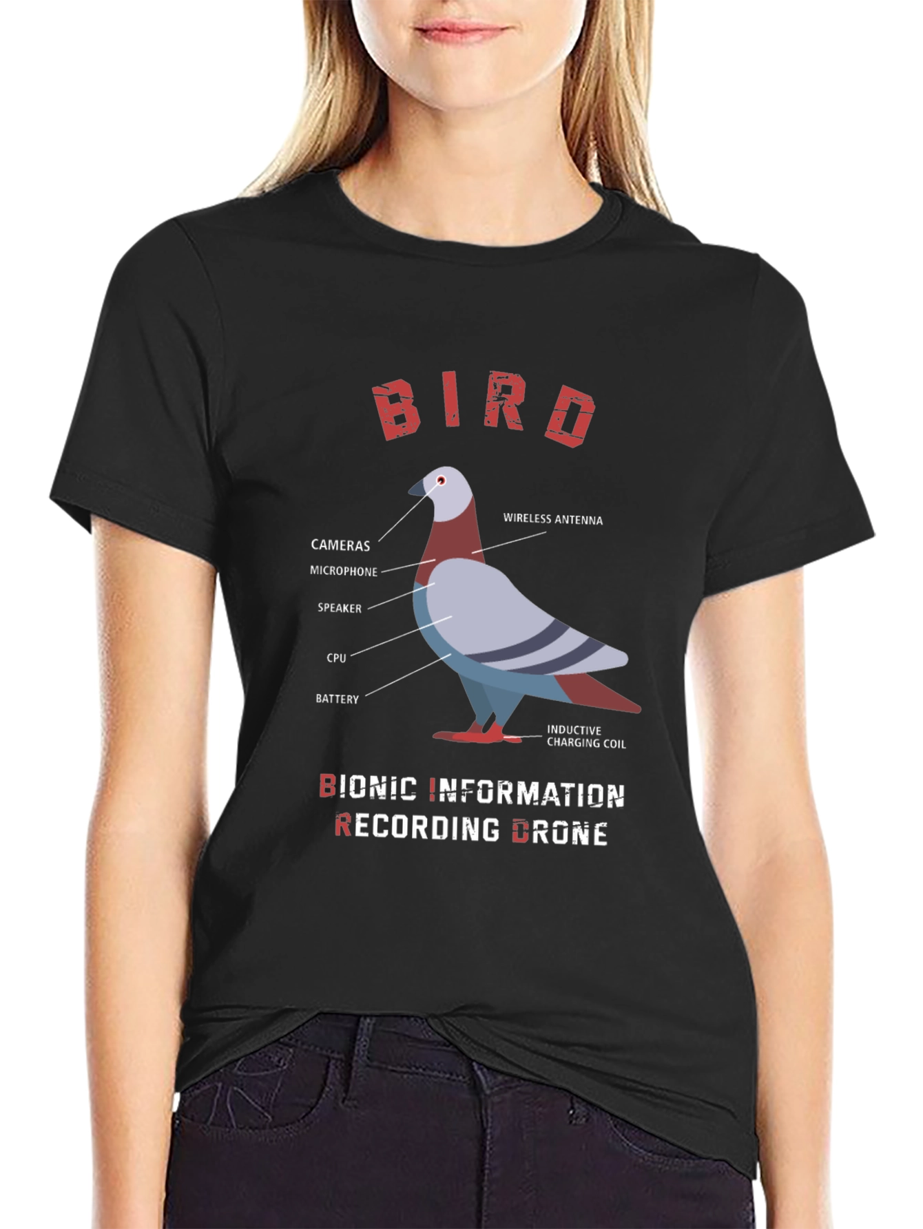 Bionic Bird Drone T-Shirt - Conspiracy Theory Tee