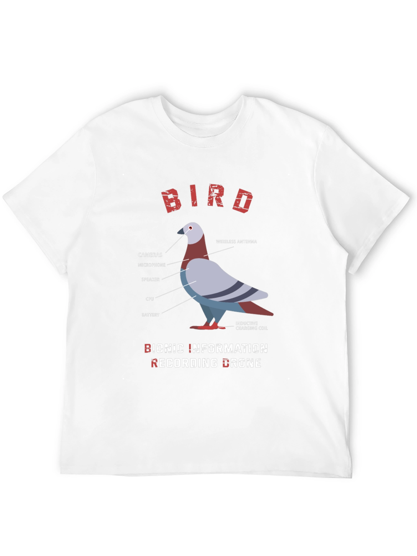 Bionic Bird Drone T-Shirt - Conspiracy Theory Tee