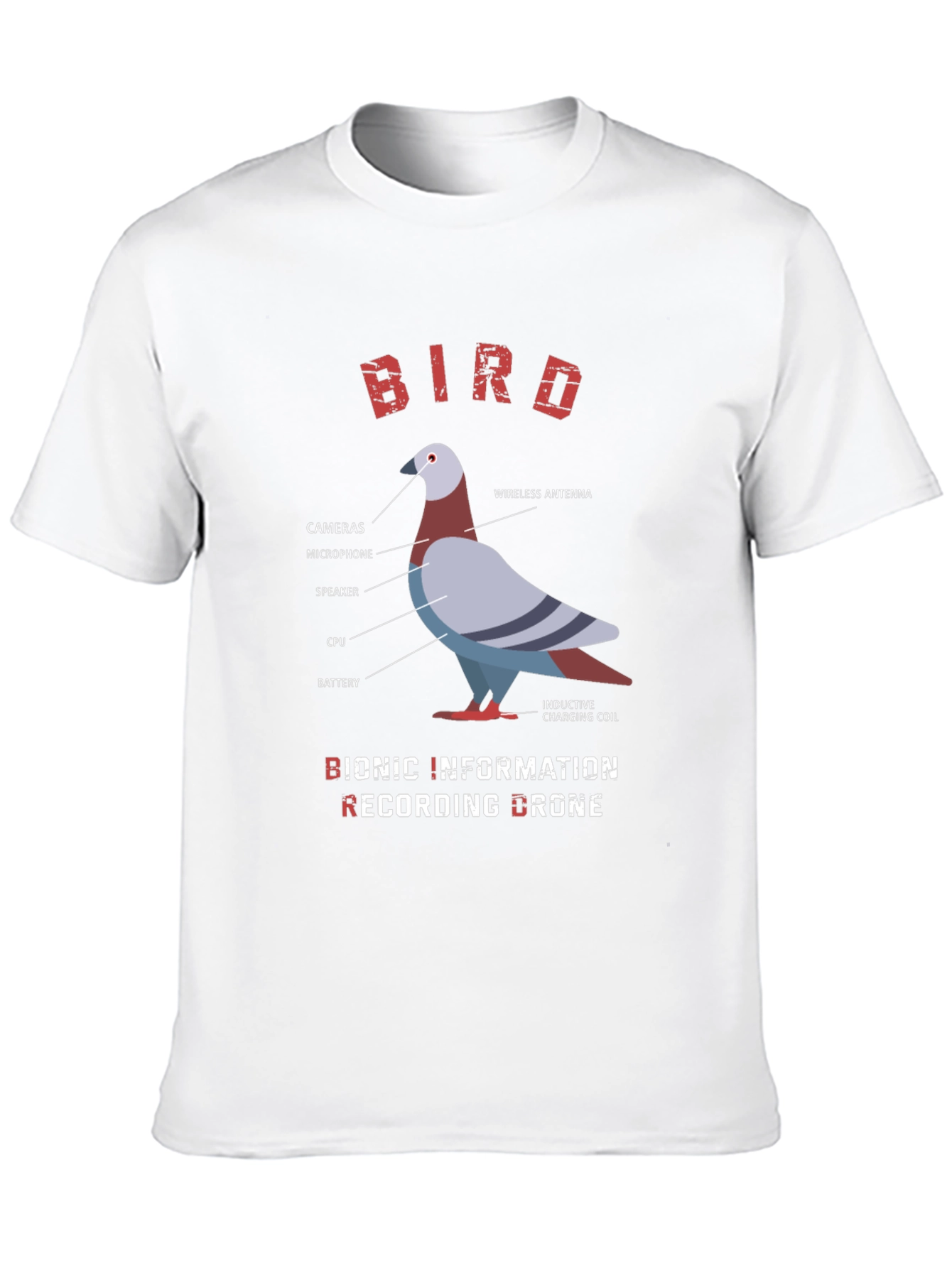 Bionic Bird Drone T-Shirt - Conspiracy Theory Tee