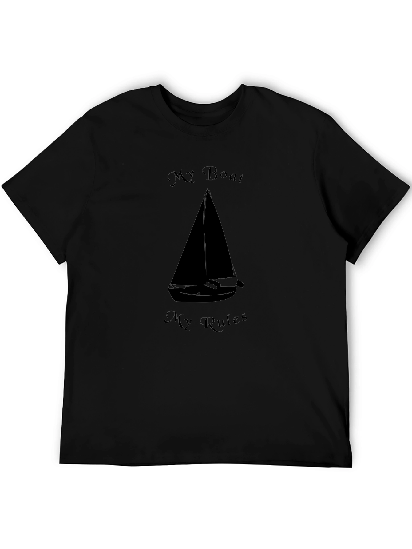 My Boat My Rules T-Shirt - Black Sailing Tee