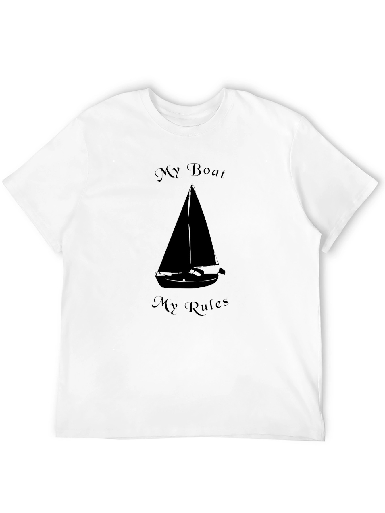 My Boat My Rules T-Shirt - Black Sailing Tee