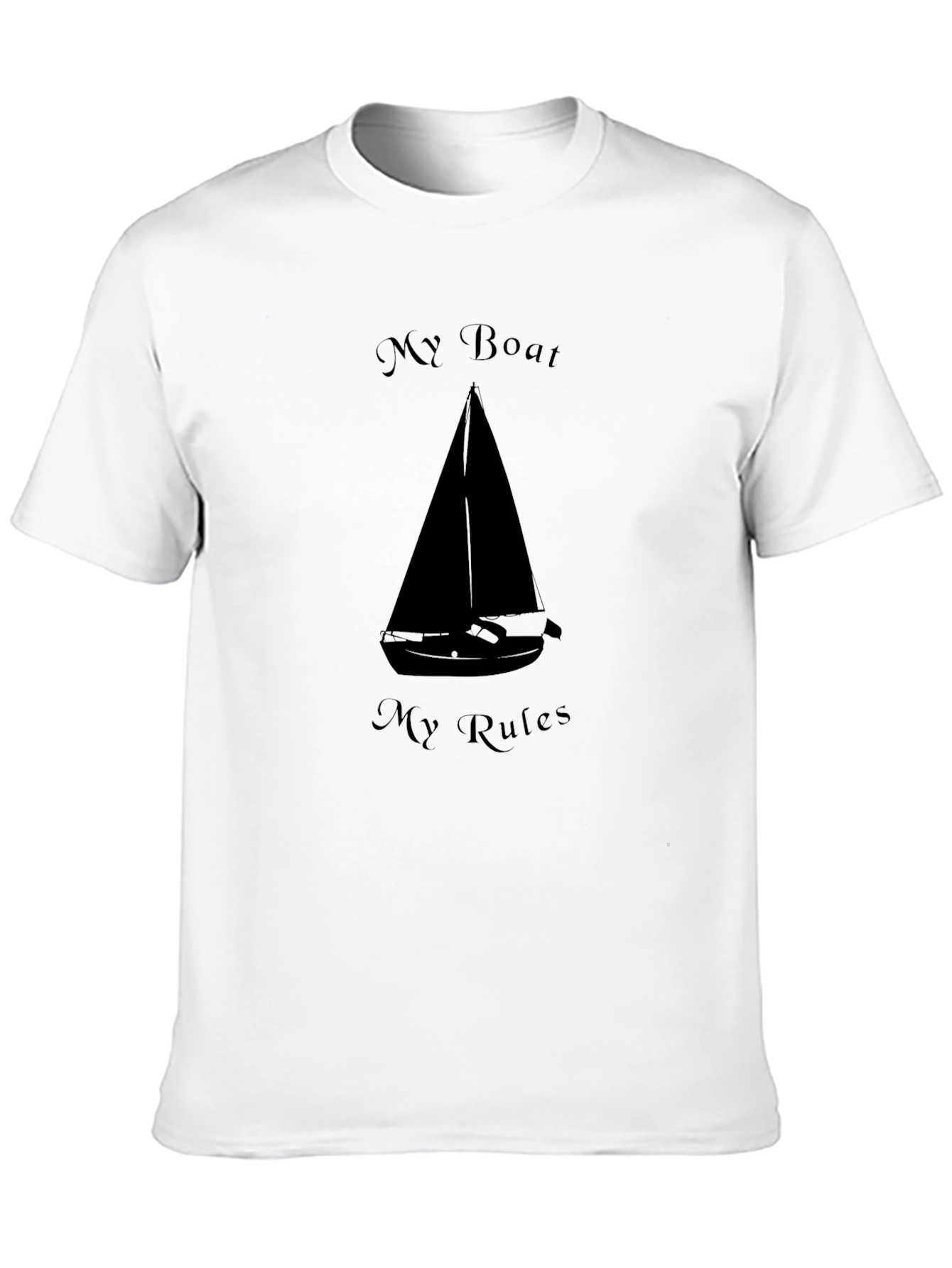 My Boat My Rules T-Shirt - Black Sailing Tee