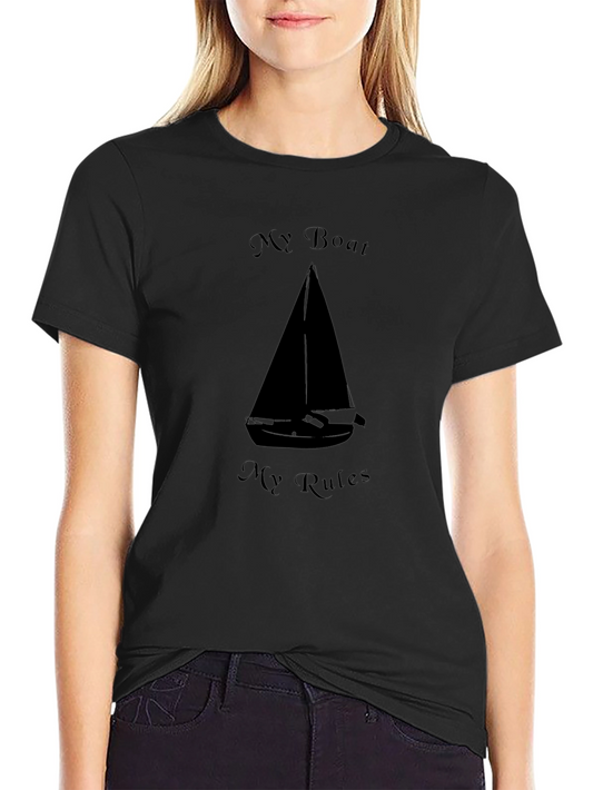 My Boat My Rules T-Shirt - Black Sailing Tee