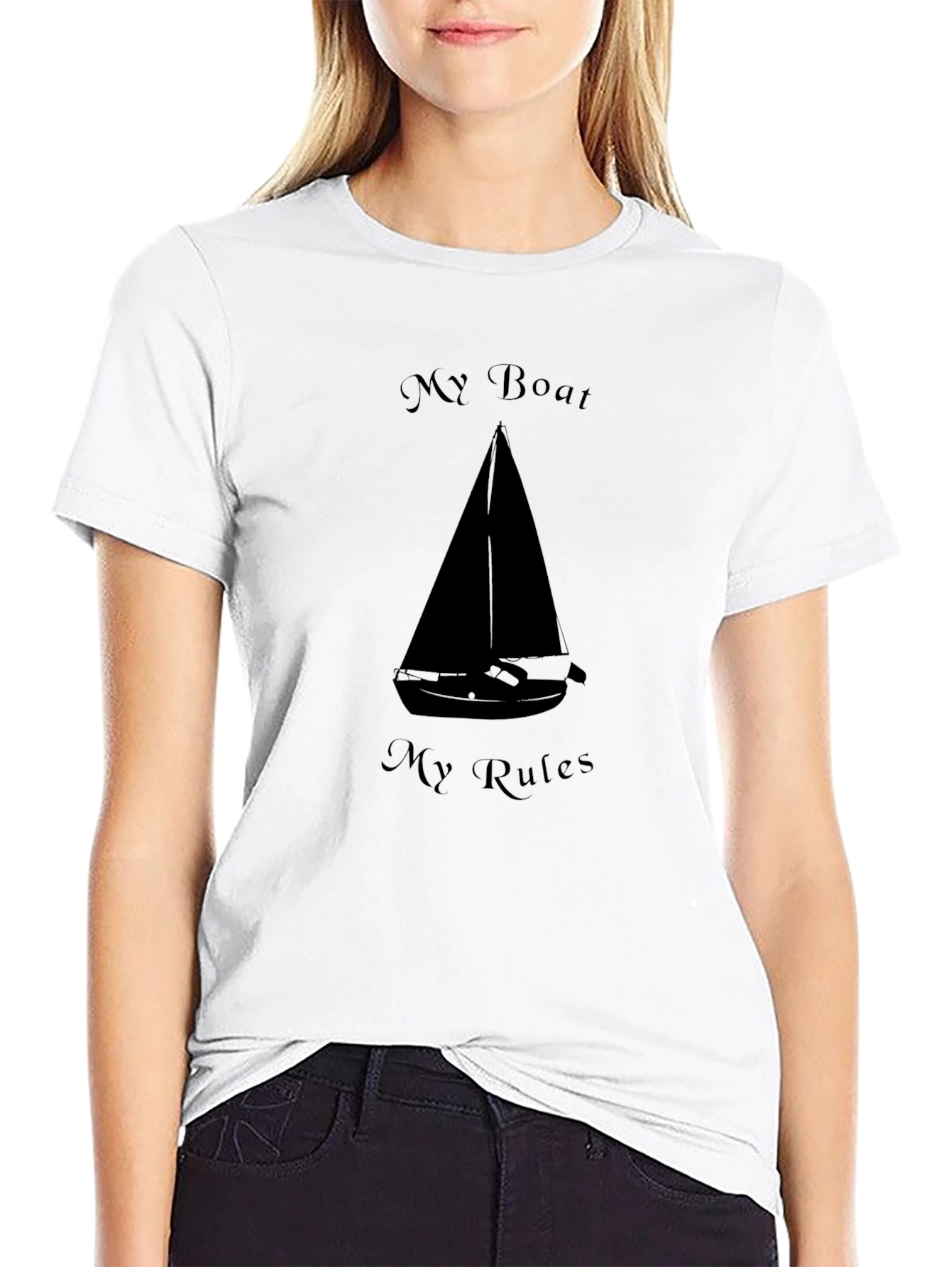 My Boat My Rules T-Shirt - Black Sailing Tee