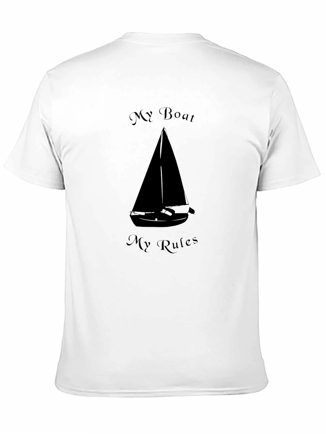 My Boat My Rules T-Shirt - Black Sailing Tee