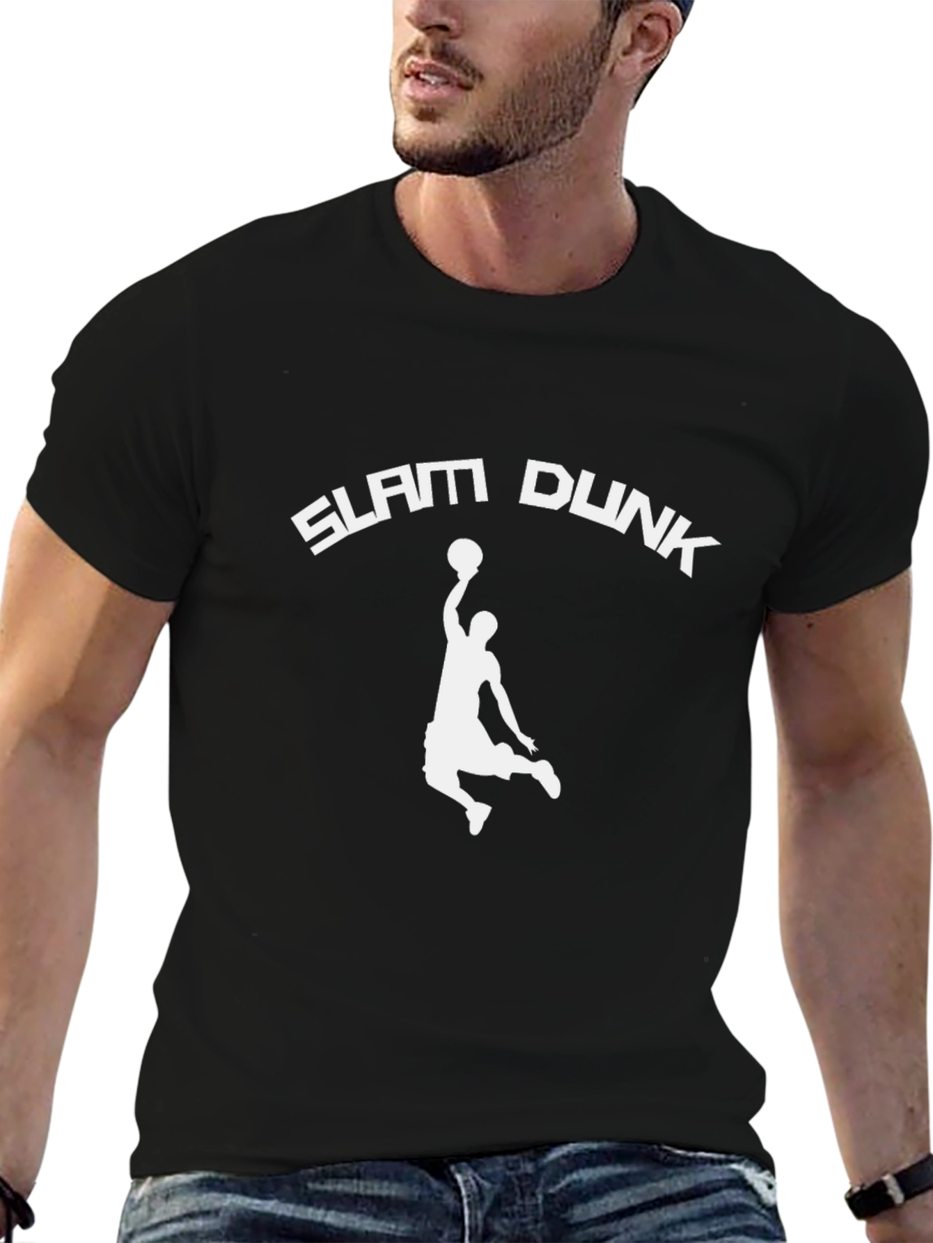 Slam Dunk Graphic T-Shirt - Black Cotton Tee