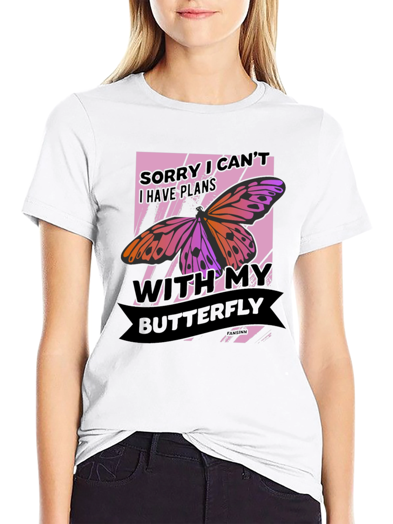 Butterfly Graphic Tee - Sorry I Cant