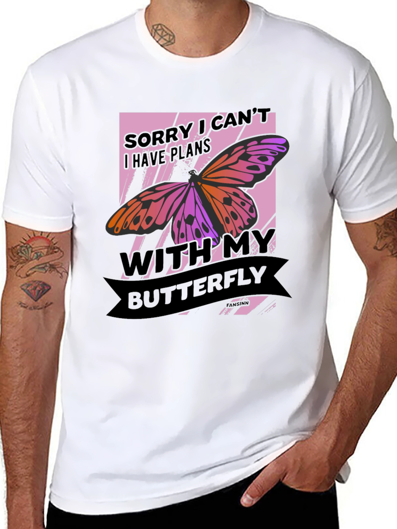 Butterfly Graphic Tee - Sorry I Cant