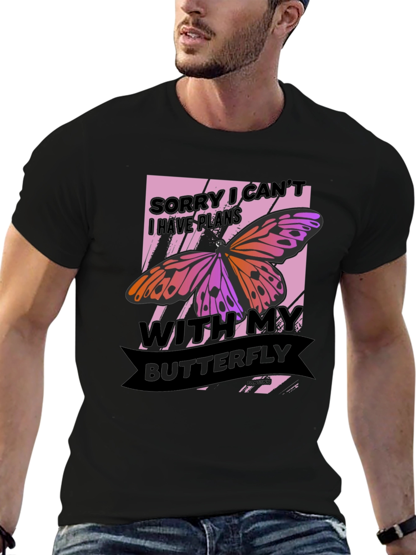 Butterfly Graphic Tee - Sorry I Cant