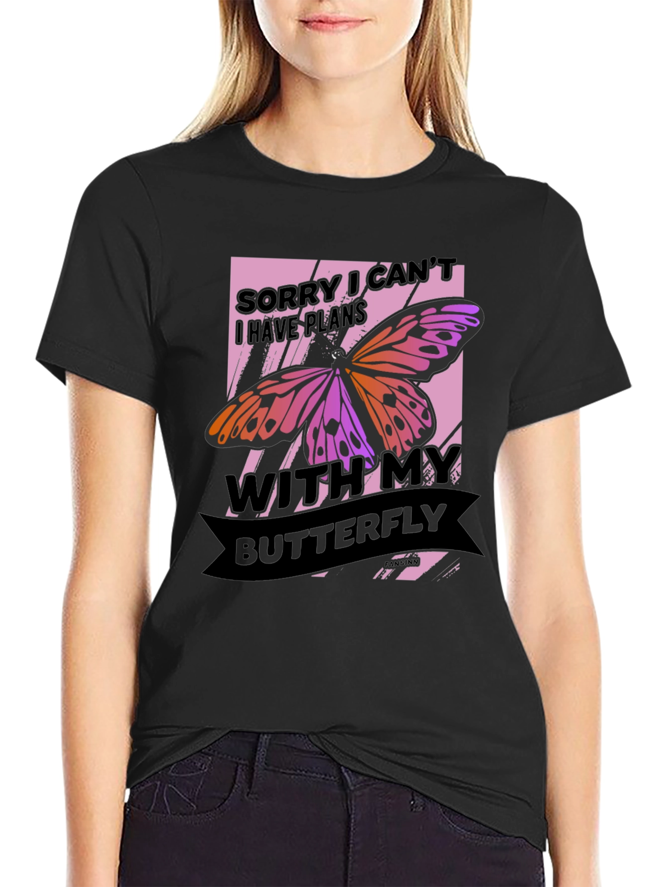 Butterfly Graphic Tee - Sorry I Cant