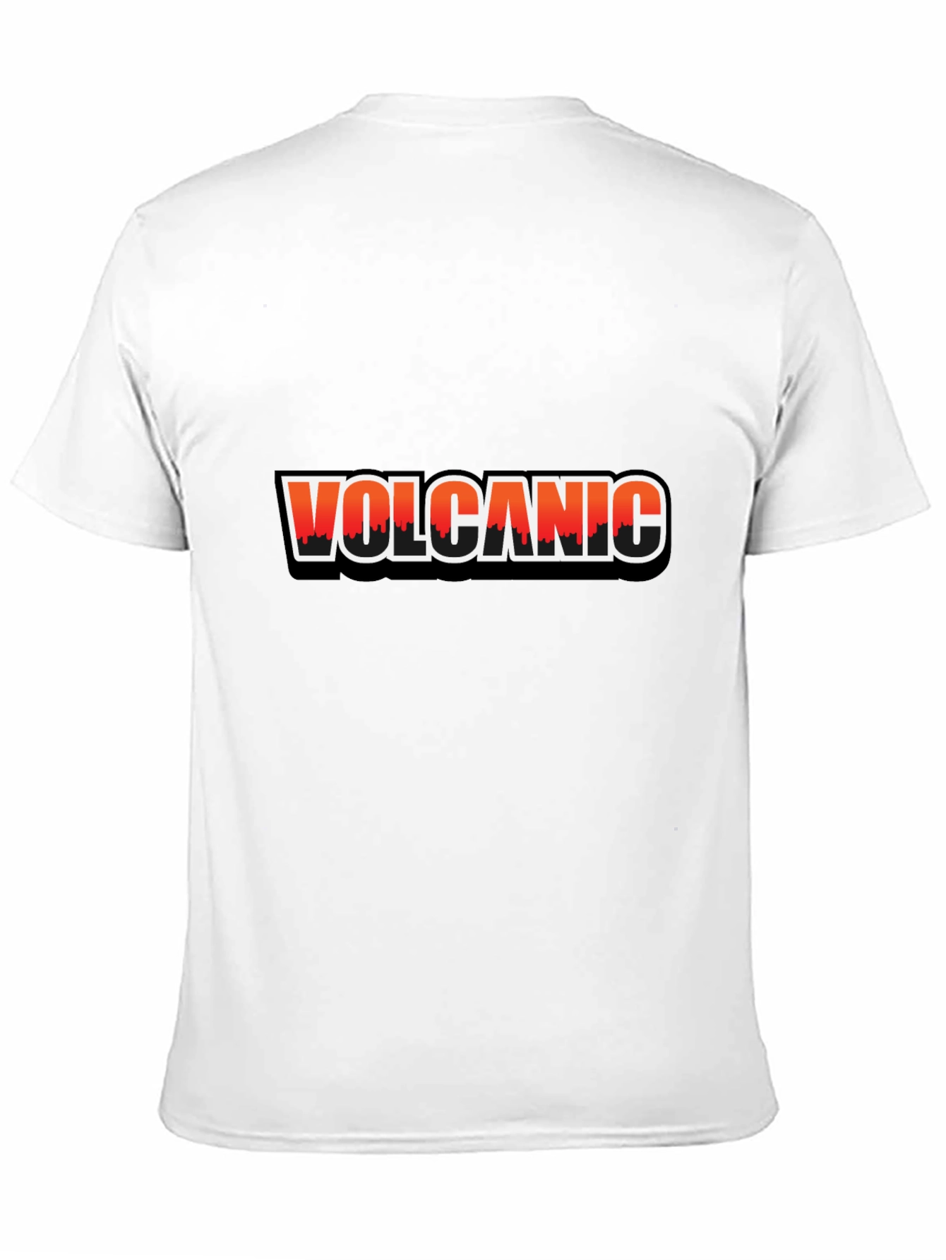 Volcanic Graphic Print Black T-Shirt