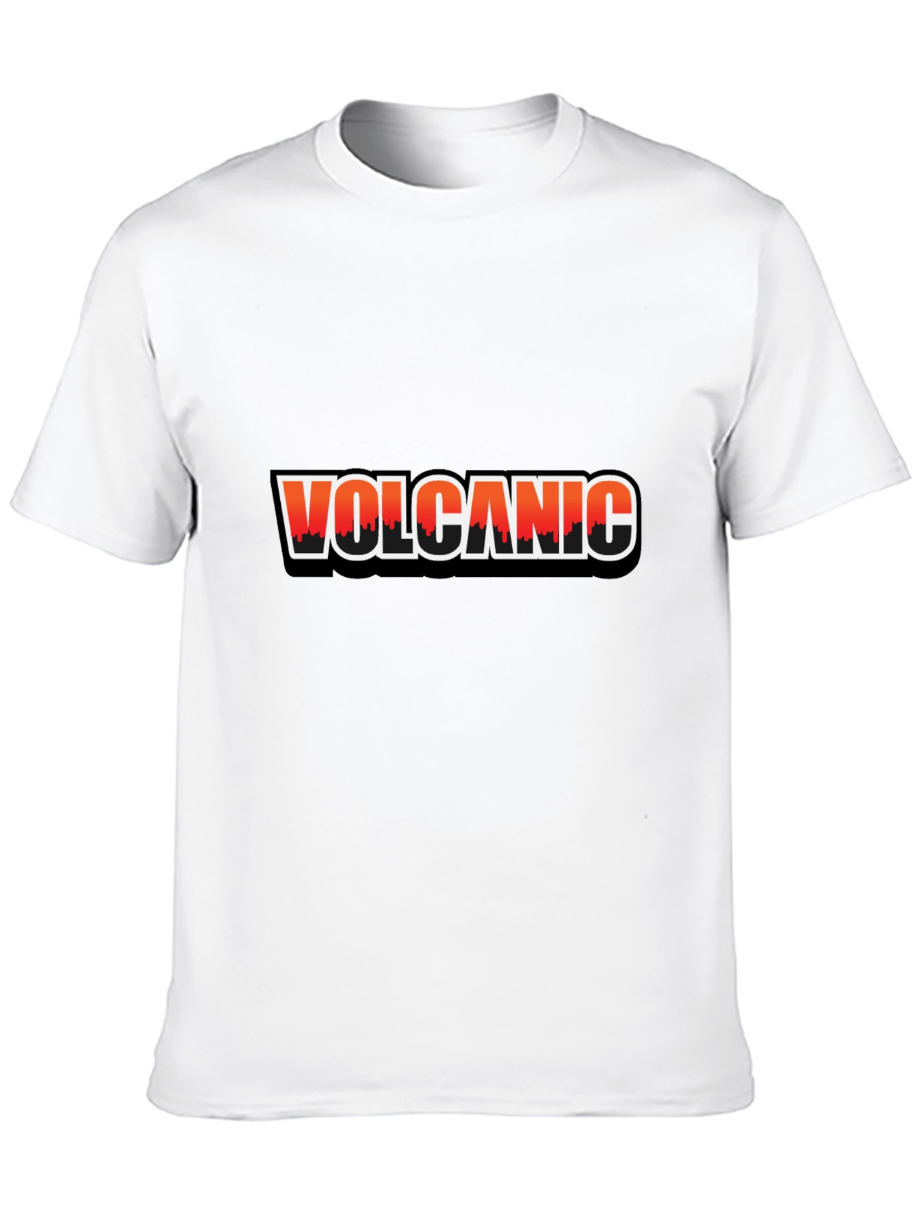 Volcanic Graphic Print Black T-Shirt