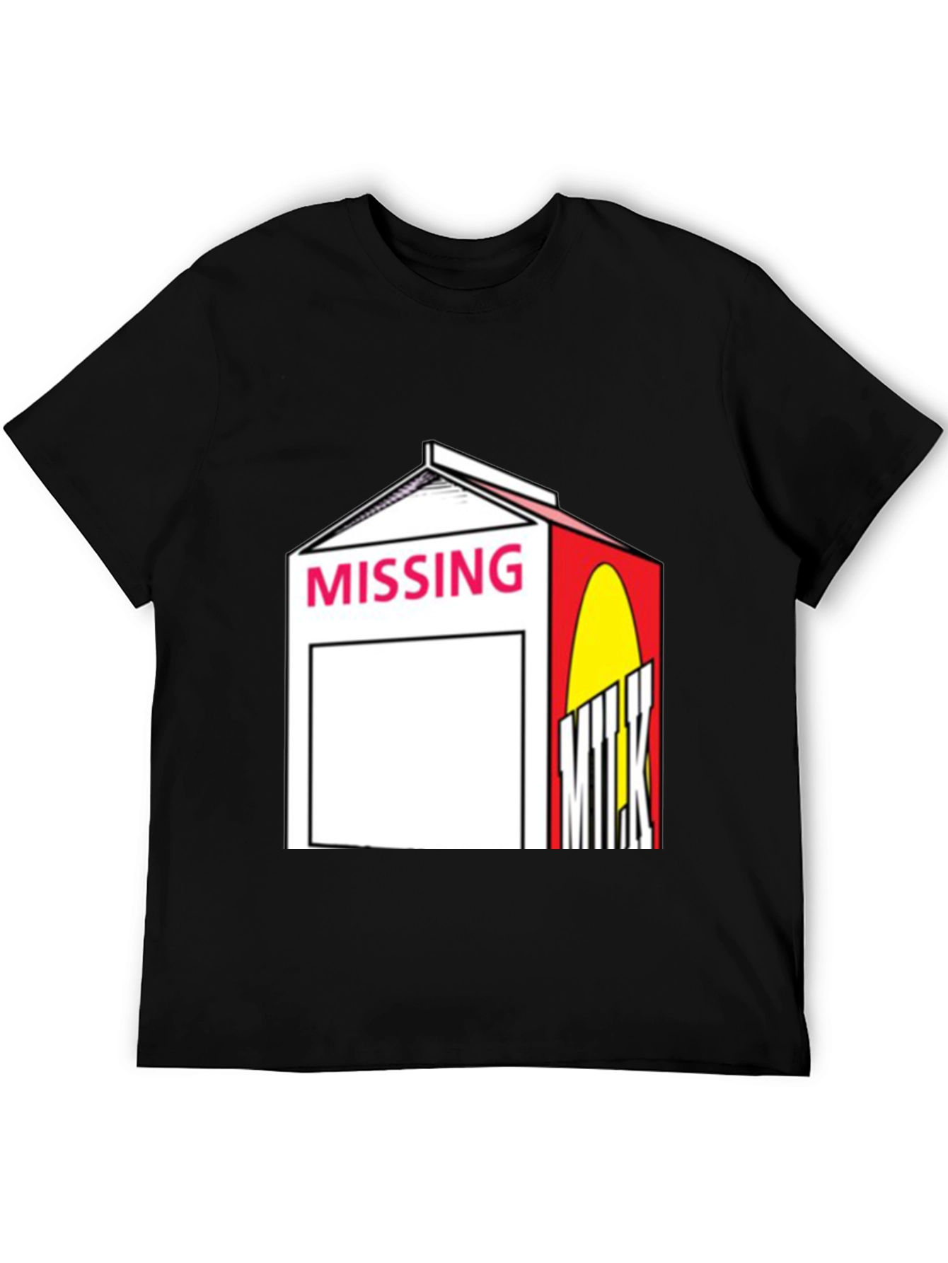 Missing Milk Carton Graphic Tee - Black