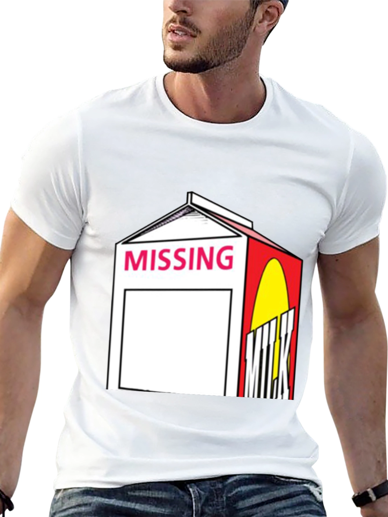 Missing Milk Carton Graphic Tee - Black