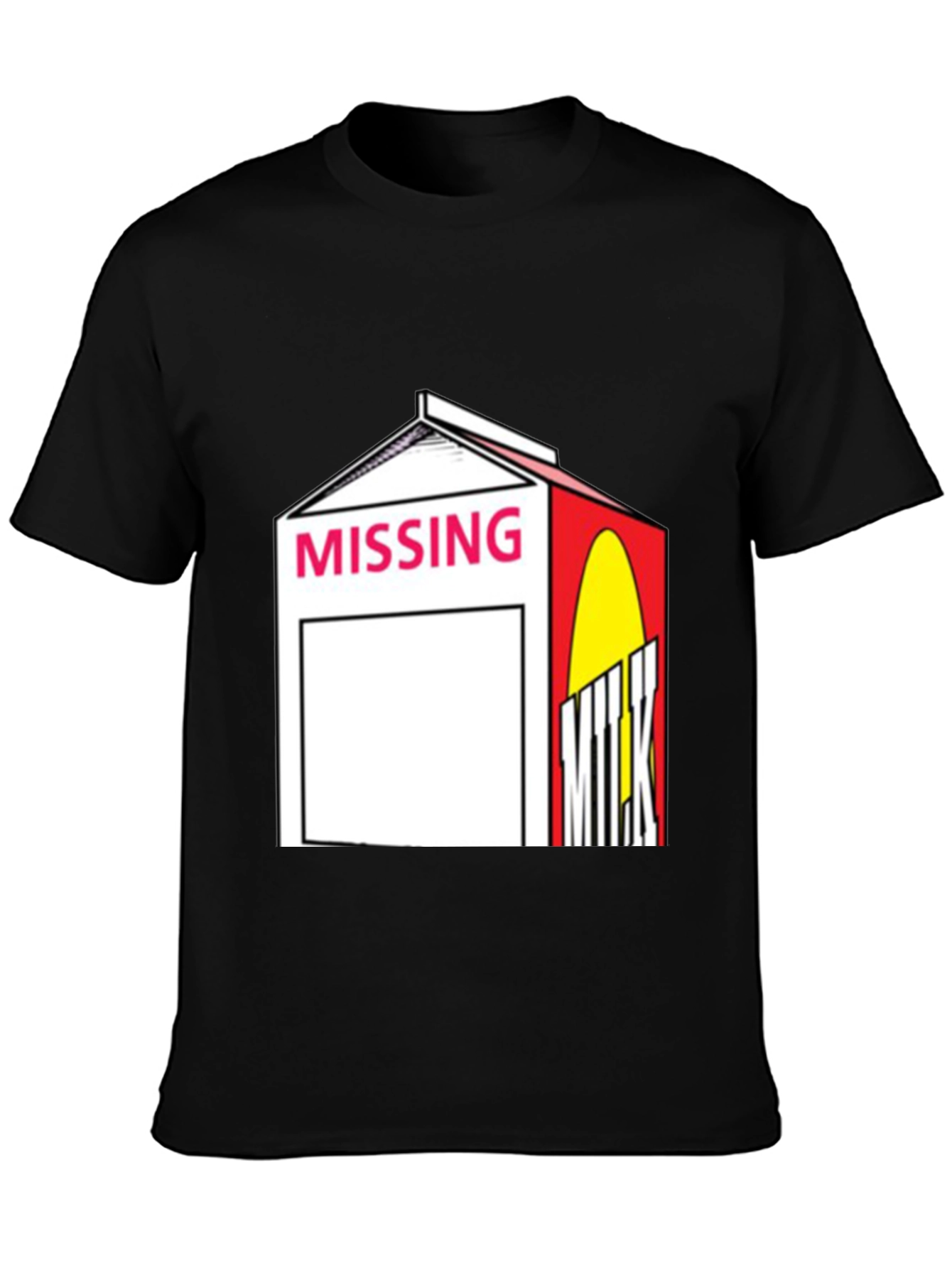 Missing Milk Carton Graphic Tee - Black