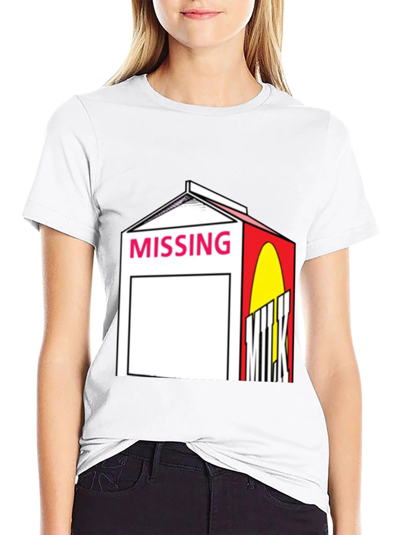 Missing Milk Carton Graphic Tee - Black