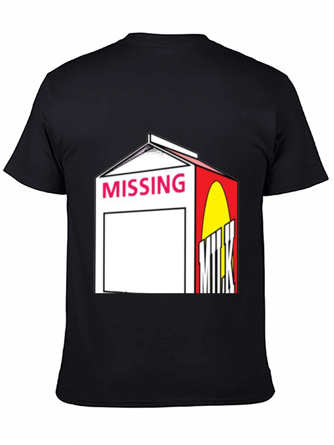 Missing Milk Carton Graphic Tee - Black