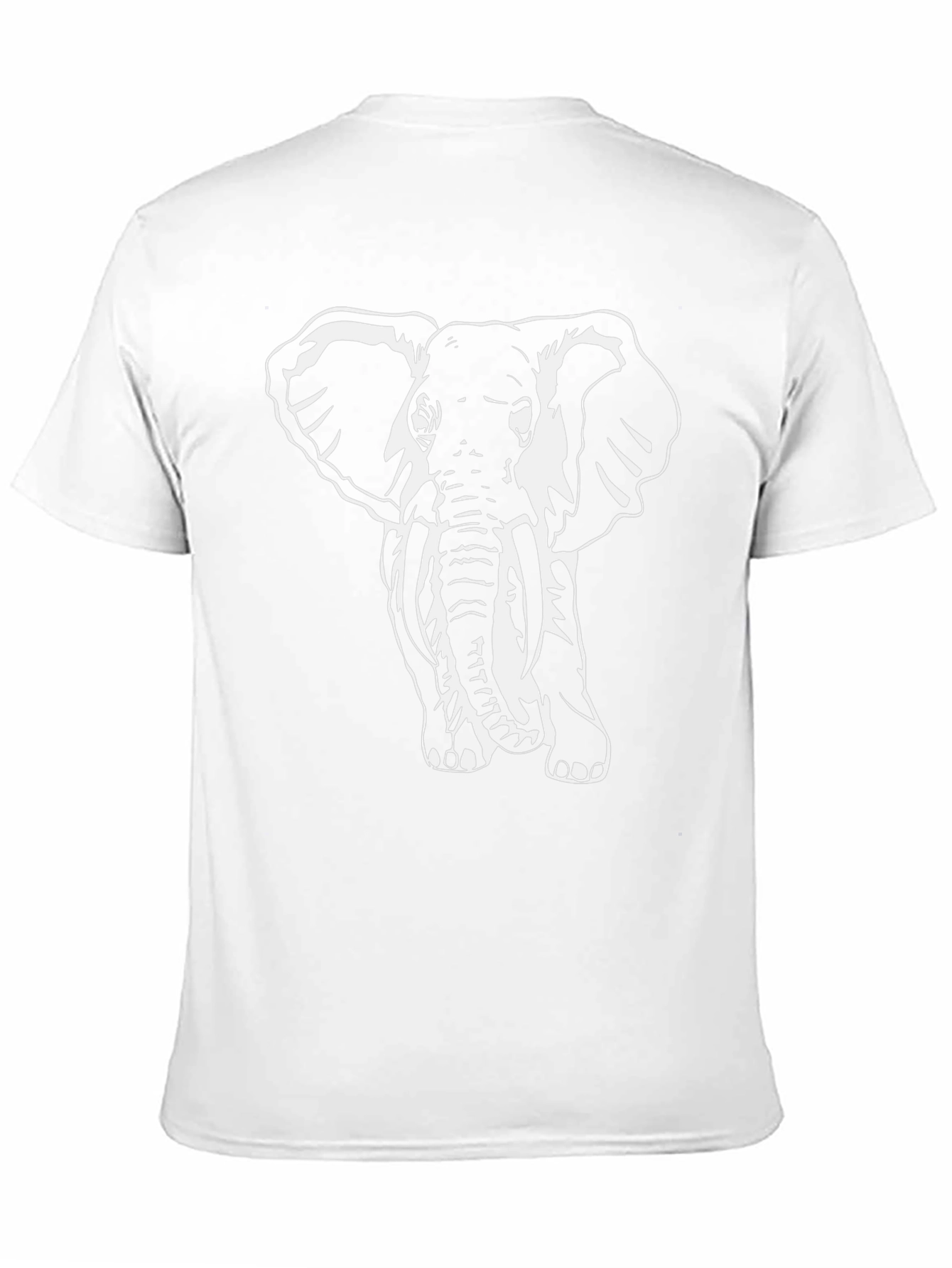 Elephant Graphic Tee - Black Cotton Casual Shirt