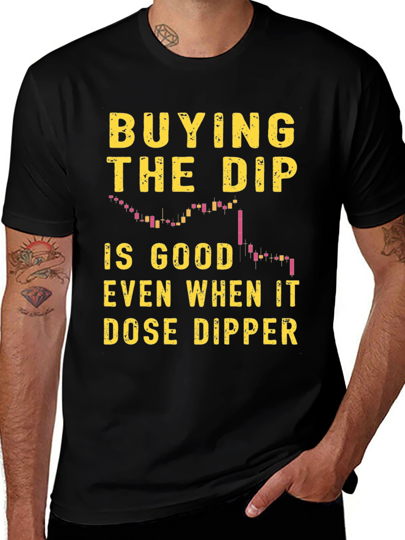 Buy the Dip Mens Black Graphic Tee
