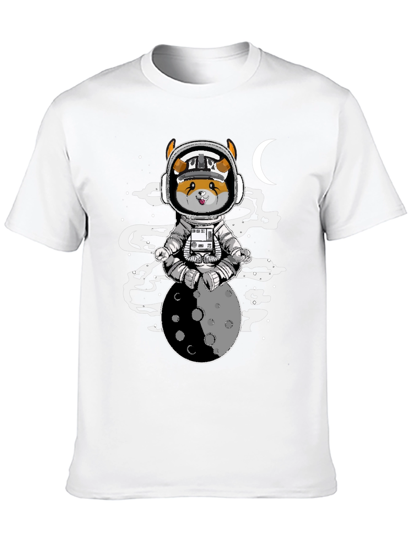 Astronaut Dog on the Moon T-Shirt