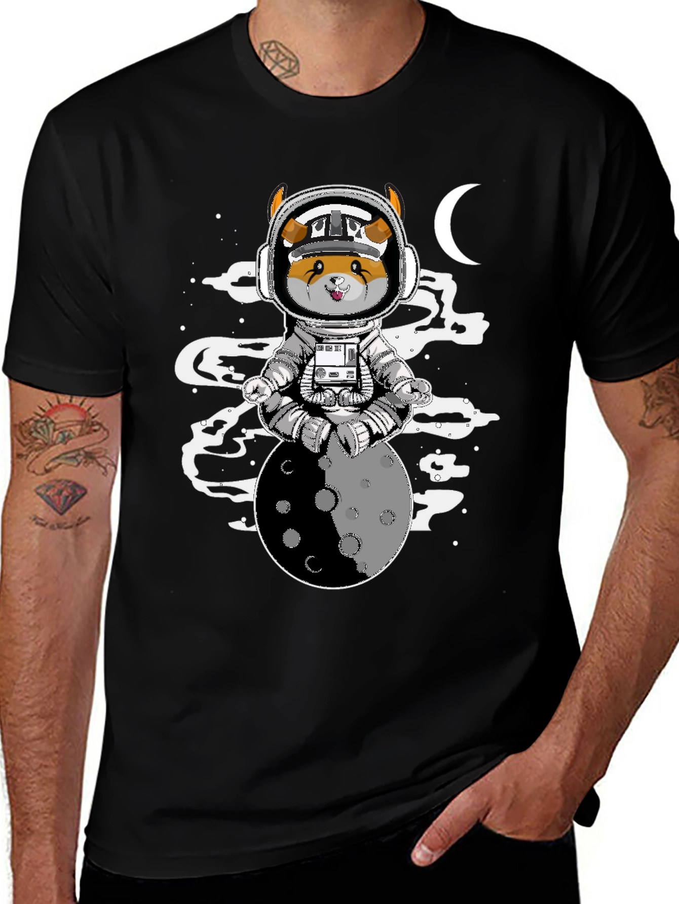 Astronaut Dog on the Moon T-Shirt