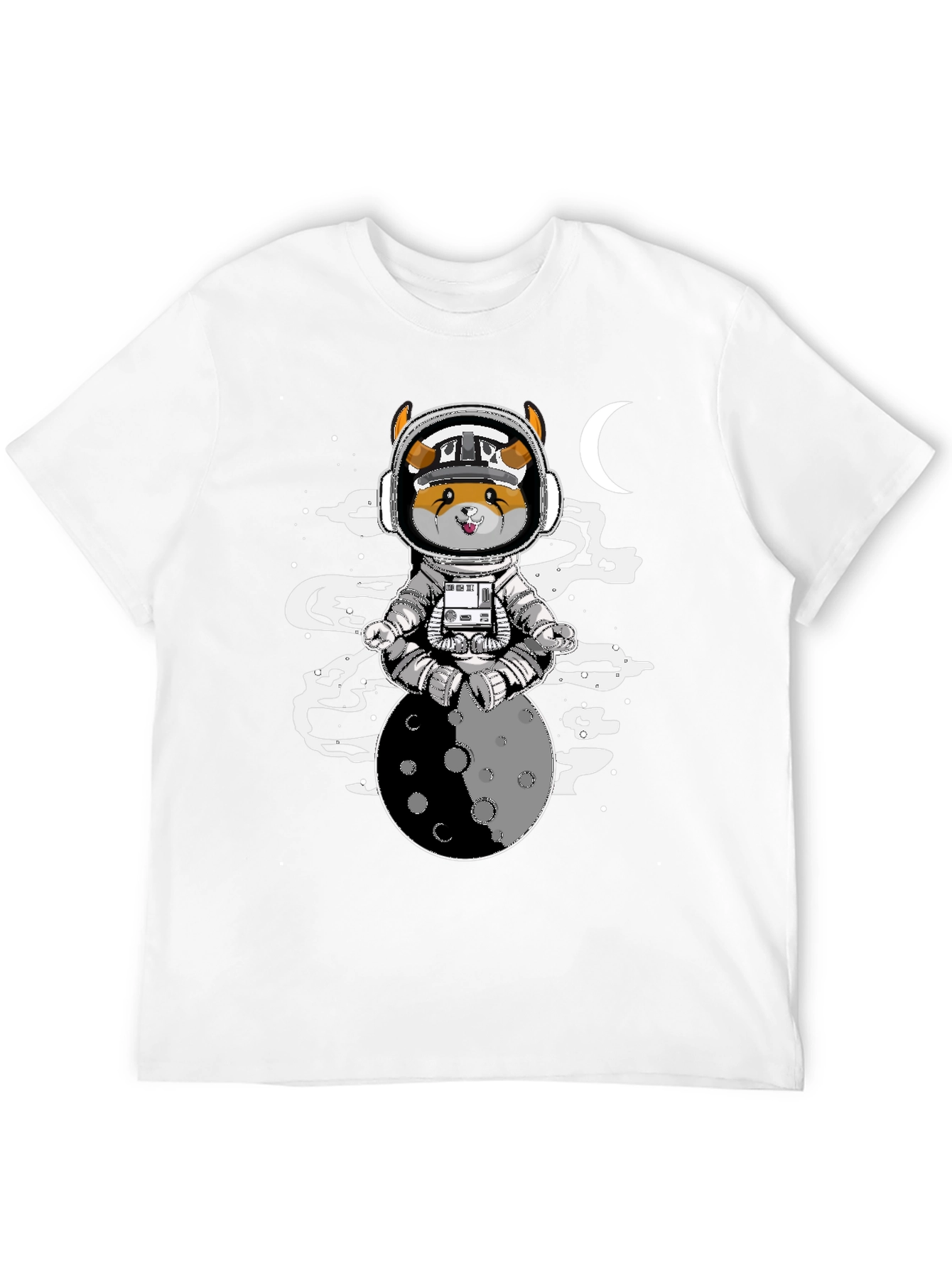 Astronaut Dog on the Moon T-Shirt