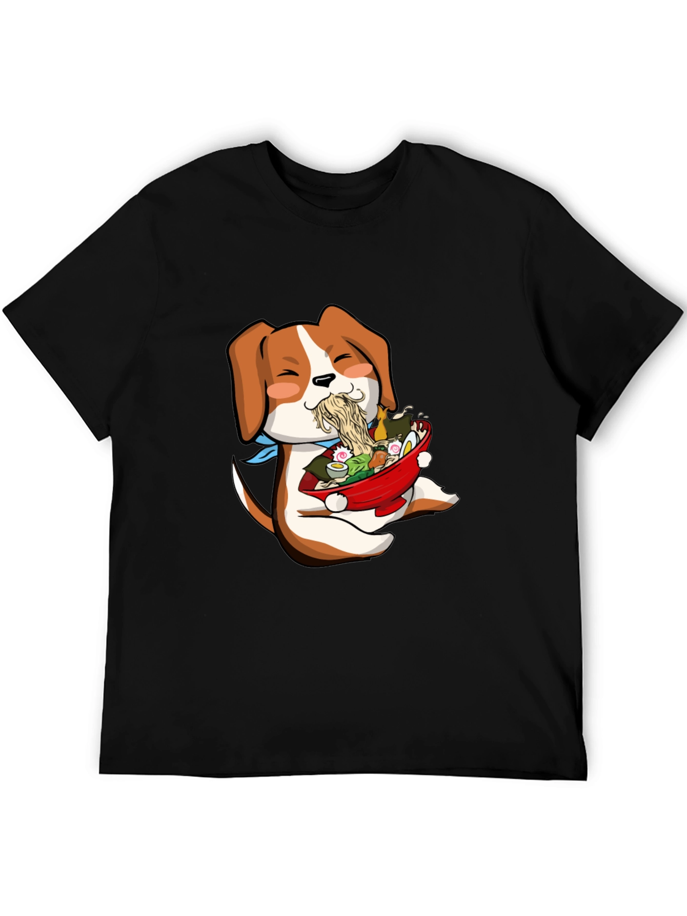 Dog Ramen Lover T-Shirt - Cute Anime Style