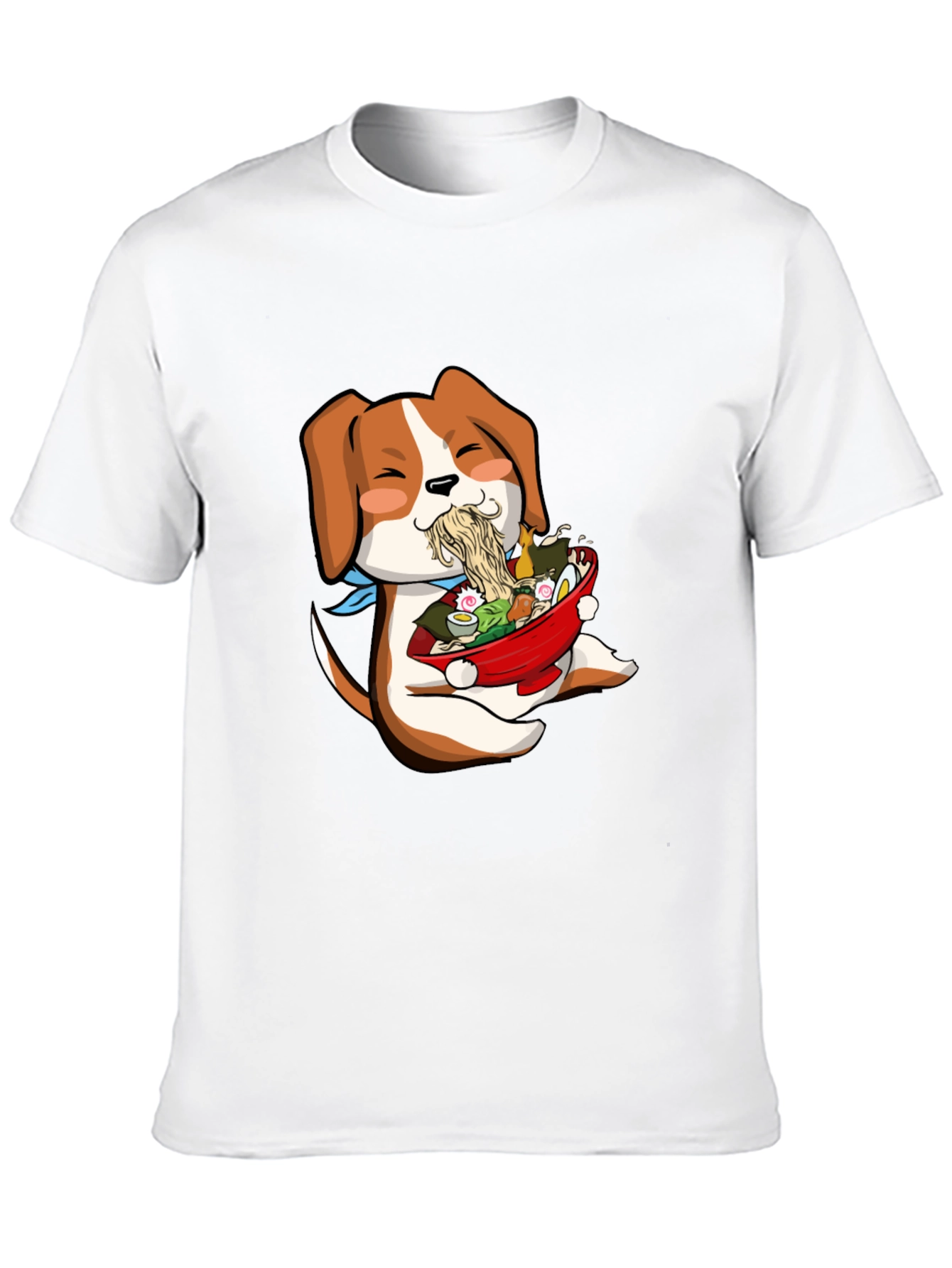Dog Ramen Lover T-Shirt - Cute Anime Style