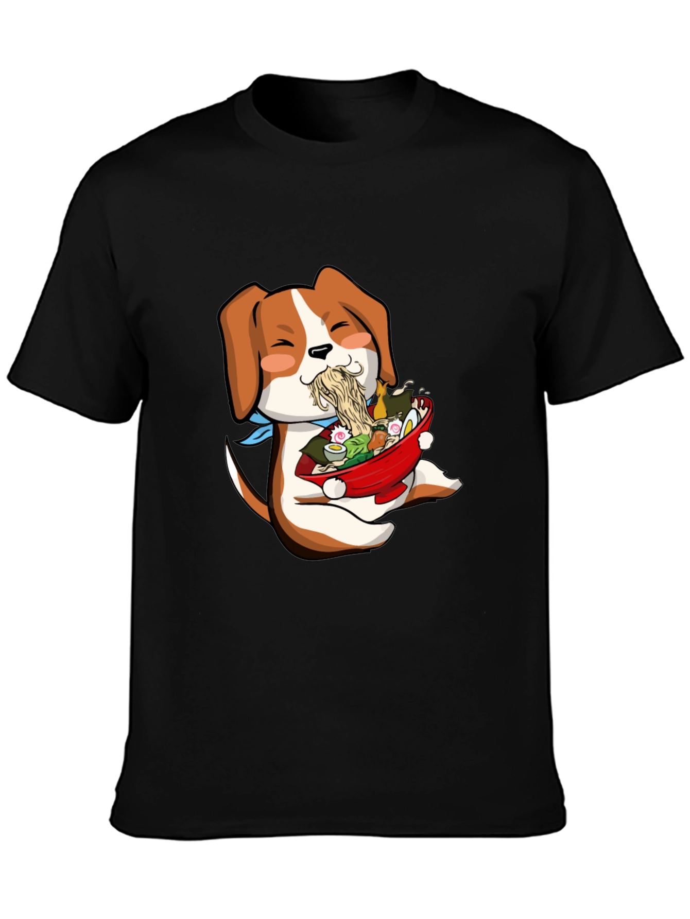 Dog Ramen Lover T-Shirt - Cute Anime Style