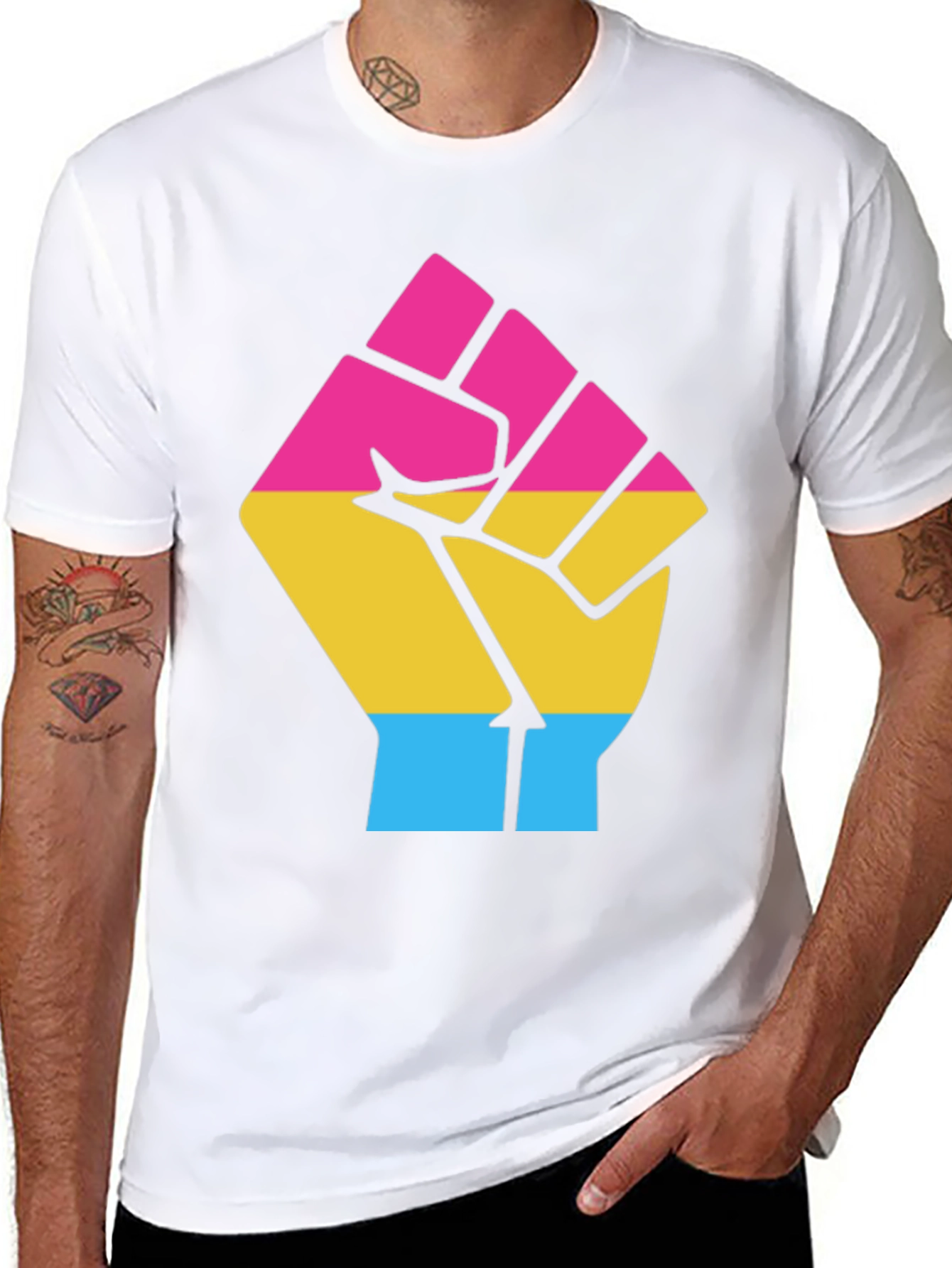 Pansexual Pride Fist T-Shirt - Equality & Empowerment