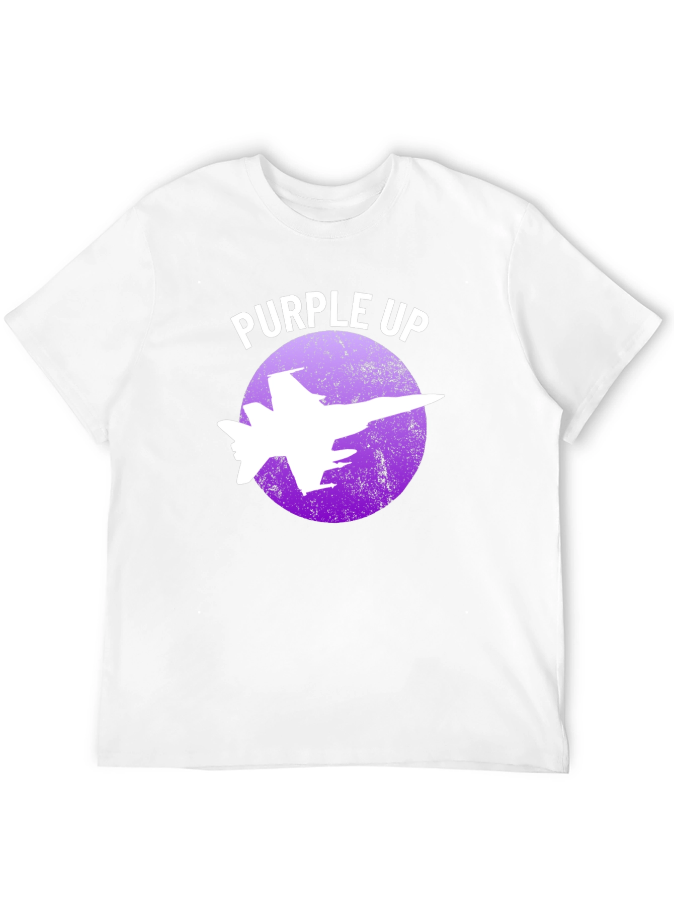 Purple Up Fighter Jet Graphic T-Shirt
