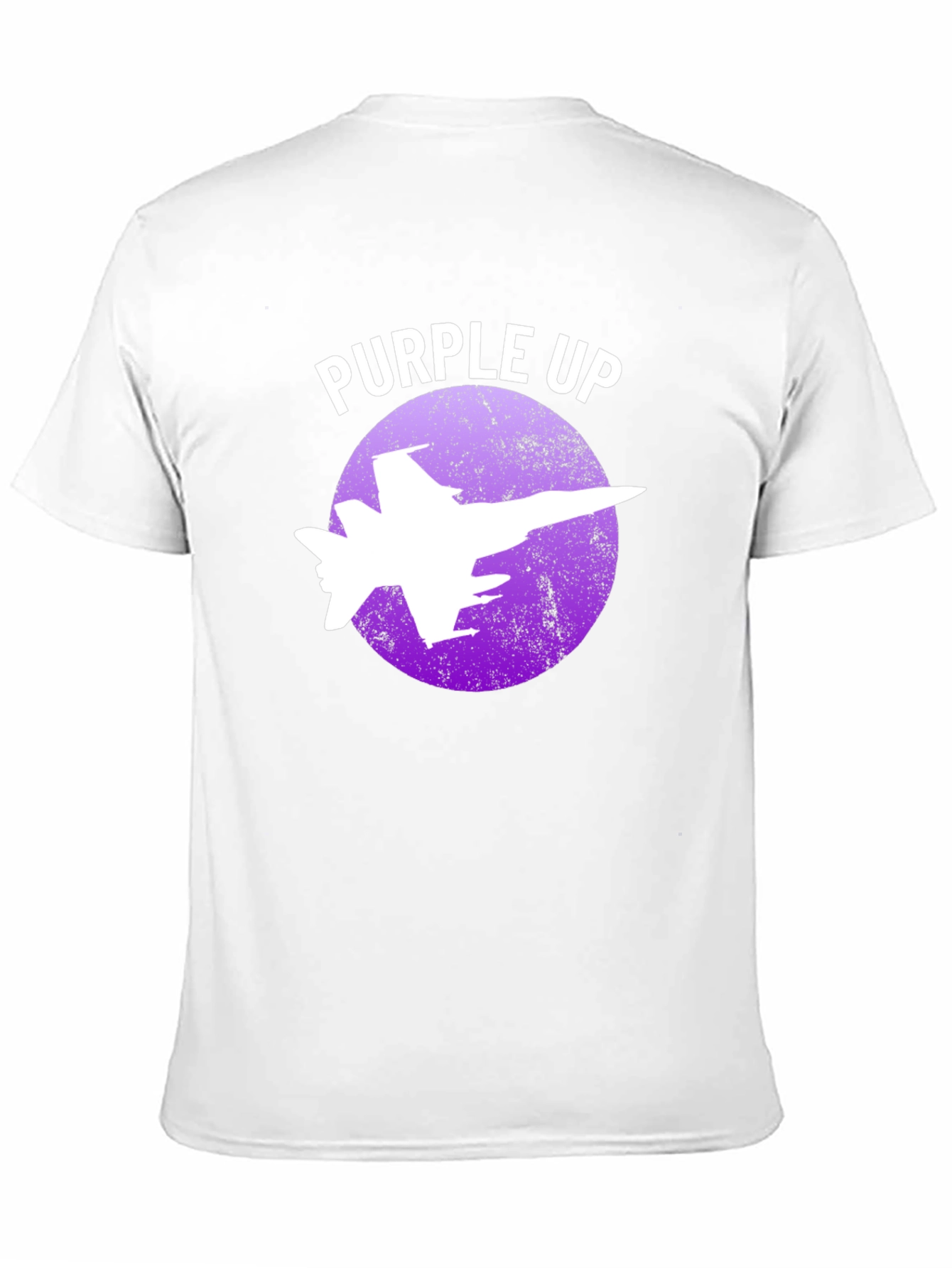 Purple Up Fighter Jet Graphic T-Shirt