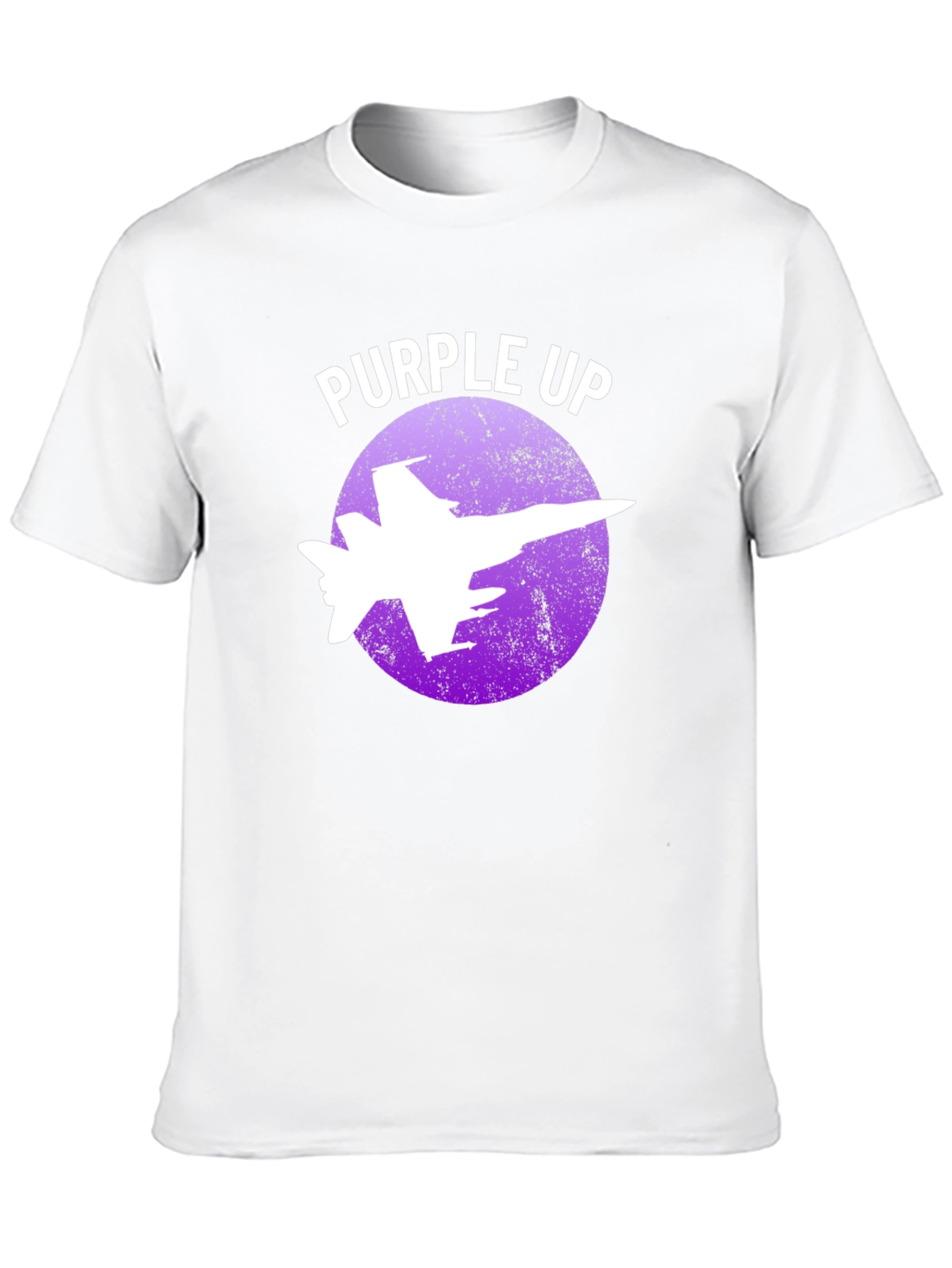 Purple Up Fighter Jet Graphic T-Shirt